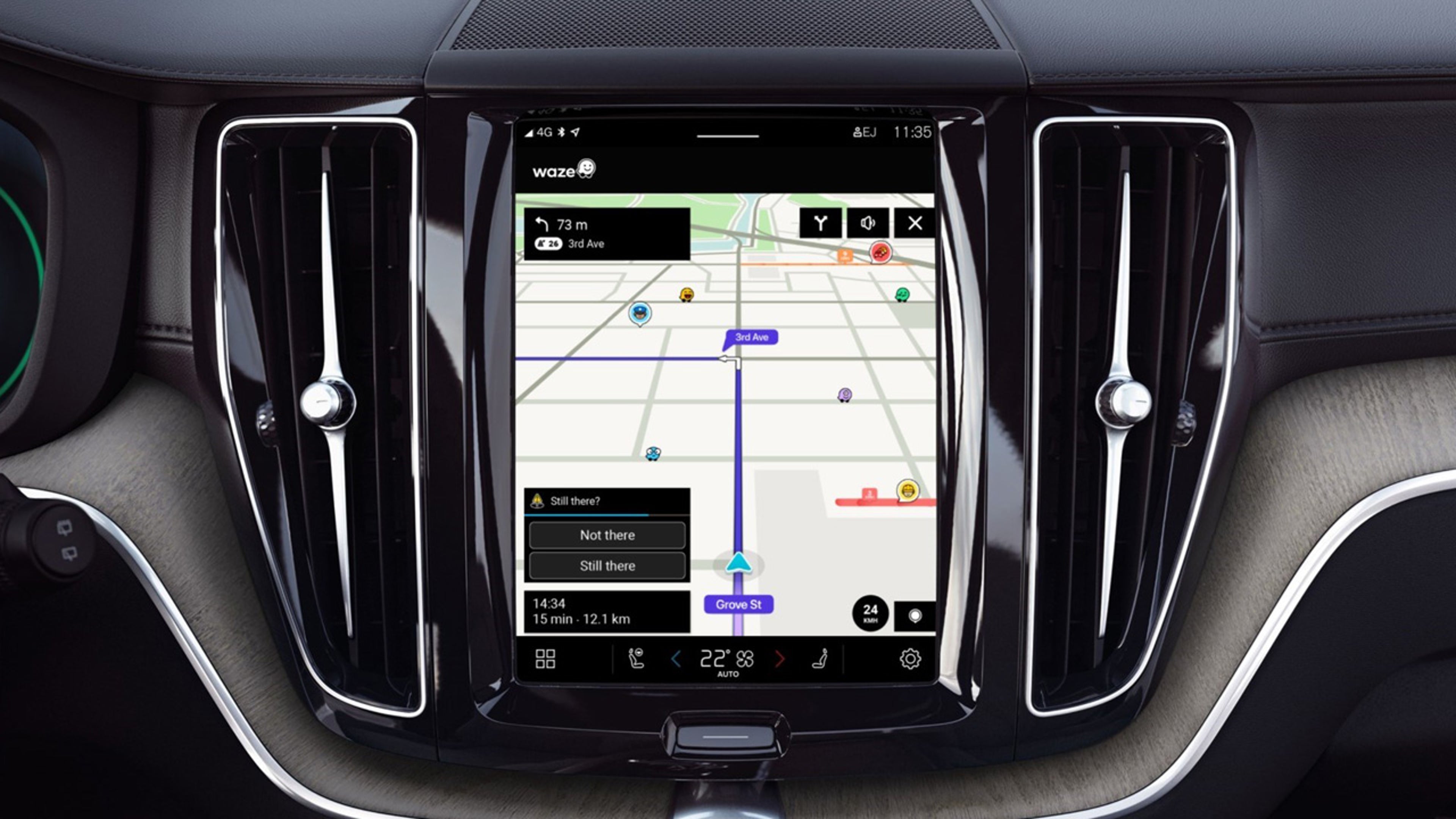 Aplikace Waze ve voze Volvo
