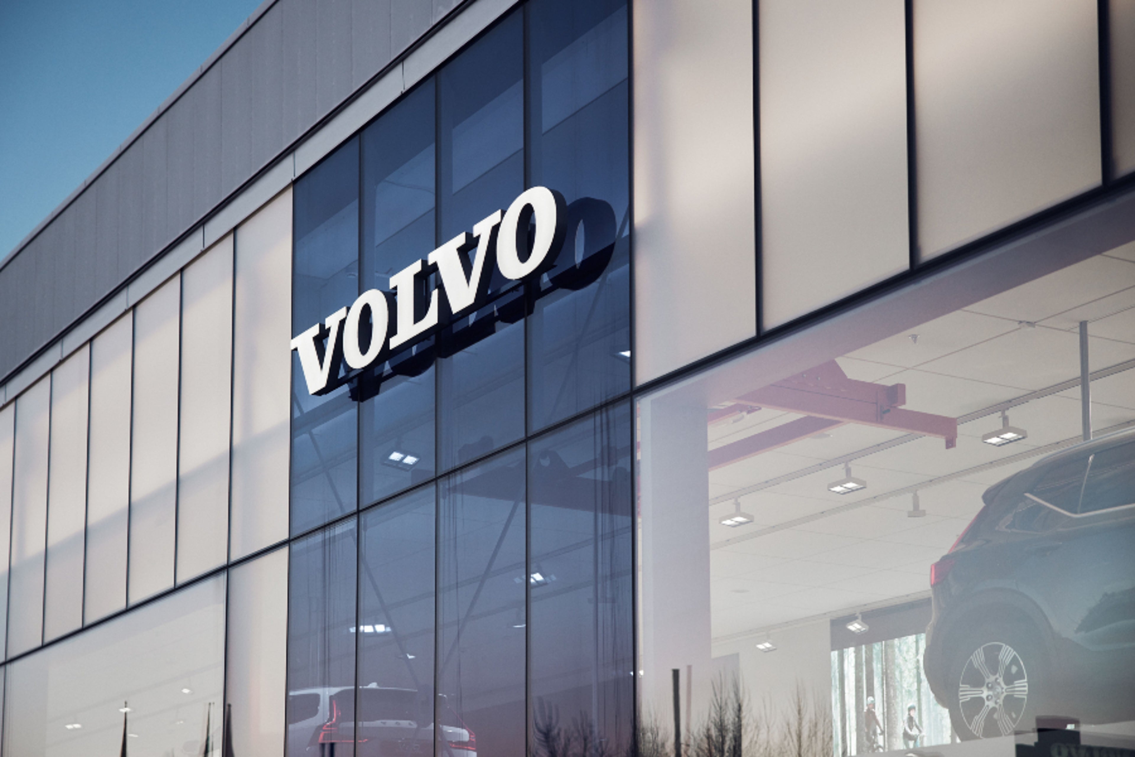 Volvo sign out the front of retailer