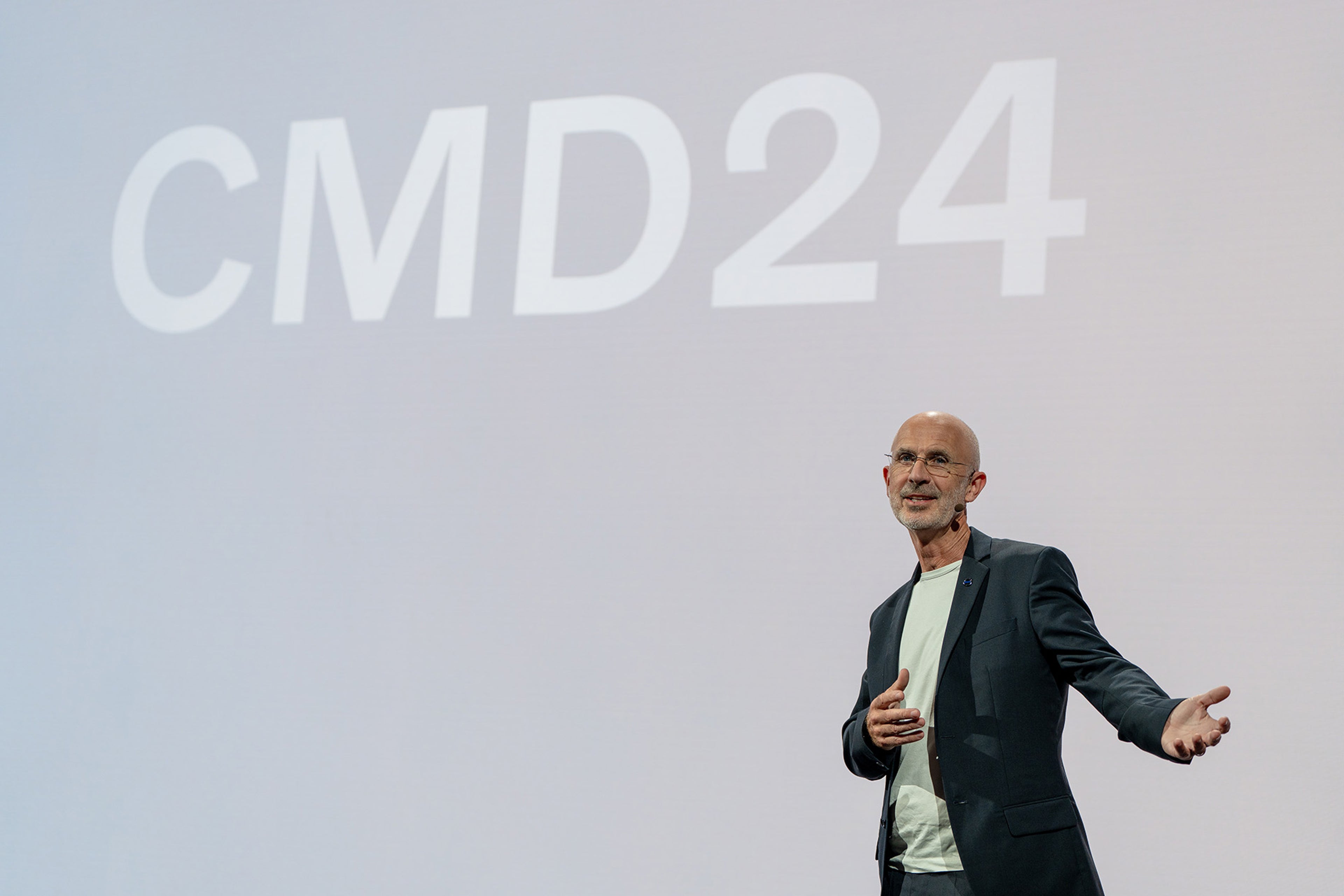 Jim Rowan, CEO of Volvo Cars on stage at Capital Markets Day 2024.