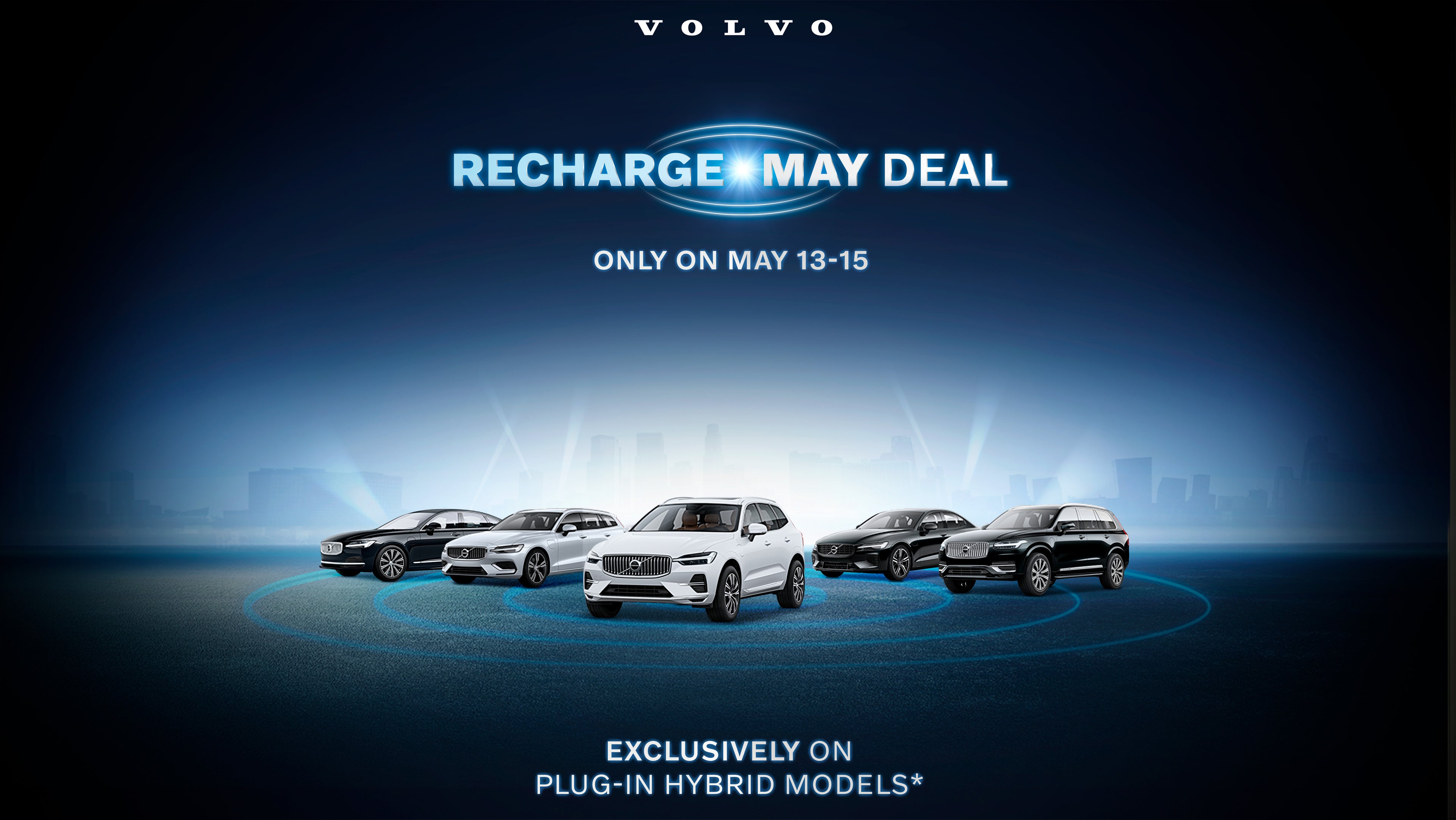 Volvo Cars 3-day only “Recharge May Deal”  offers special promotions for new reservations!