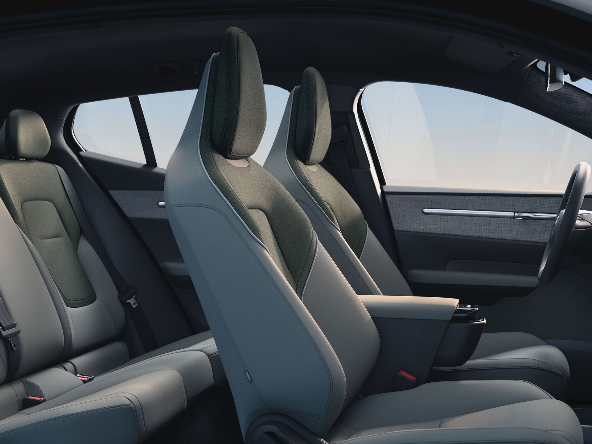 Image montrant l'intérieur d'une Volvo EX30