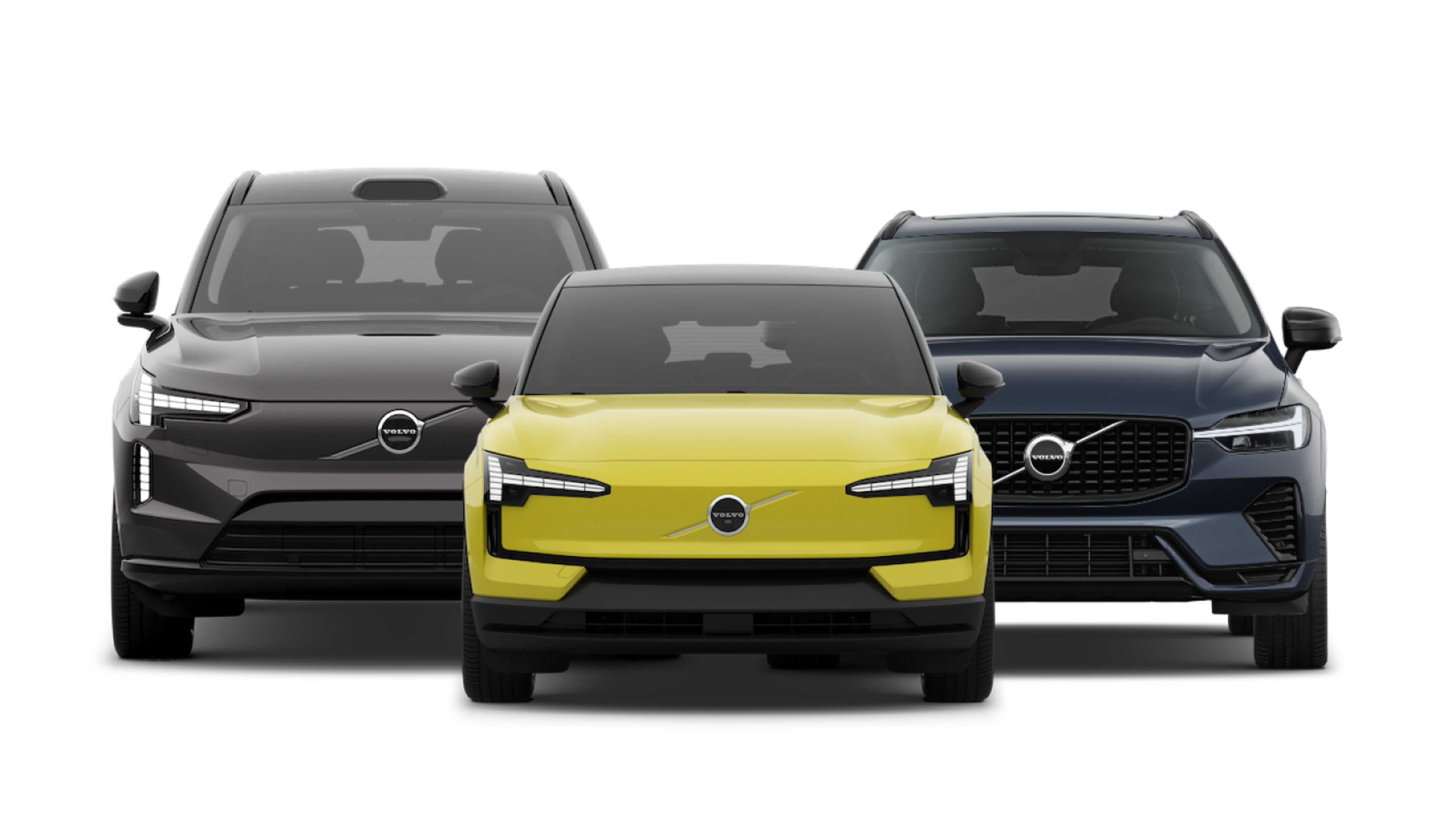 Vista frontal vehículos Volvo