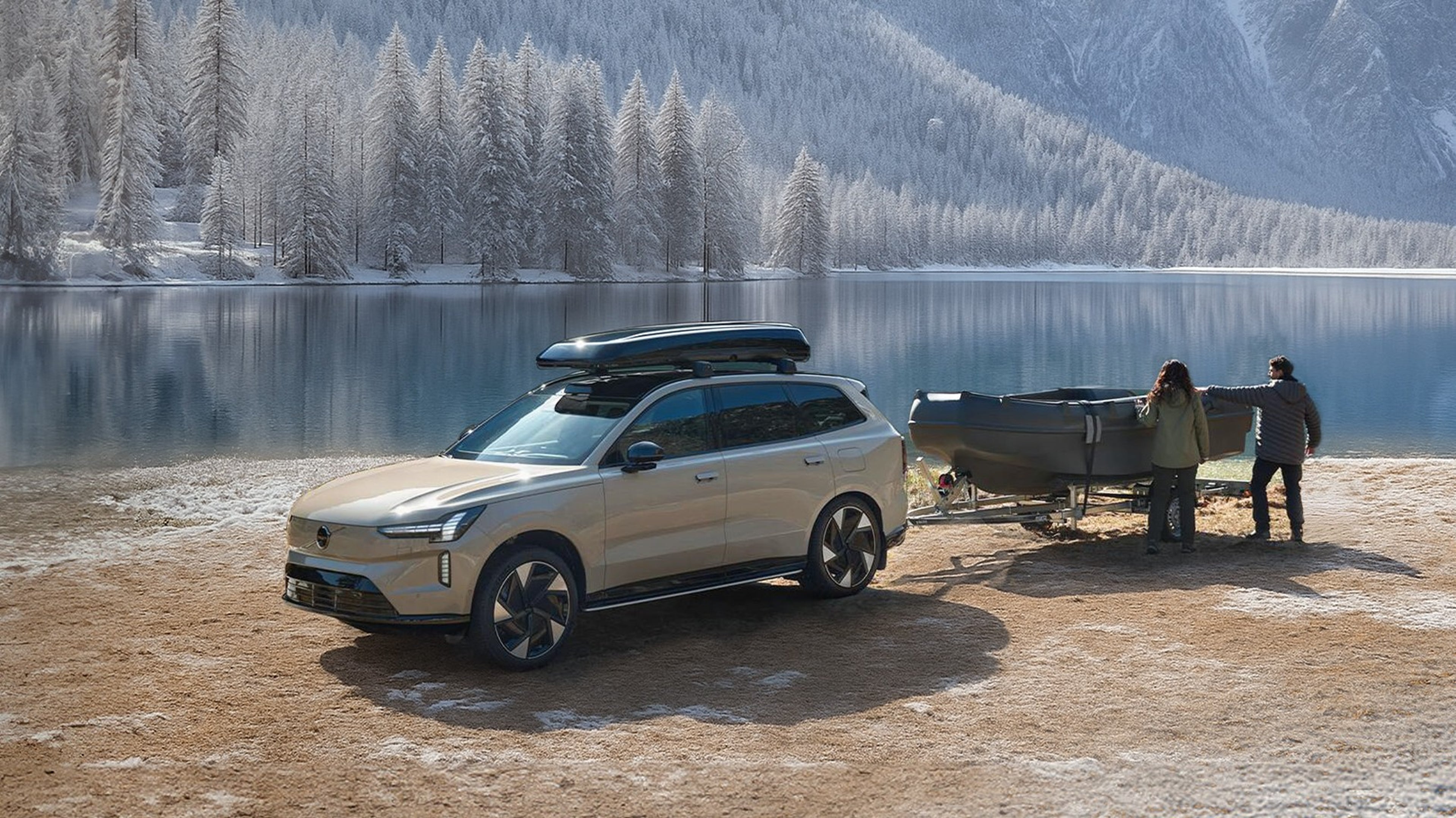 Volvo EX90 SUV with family