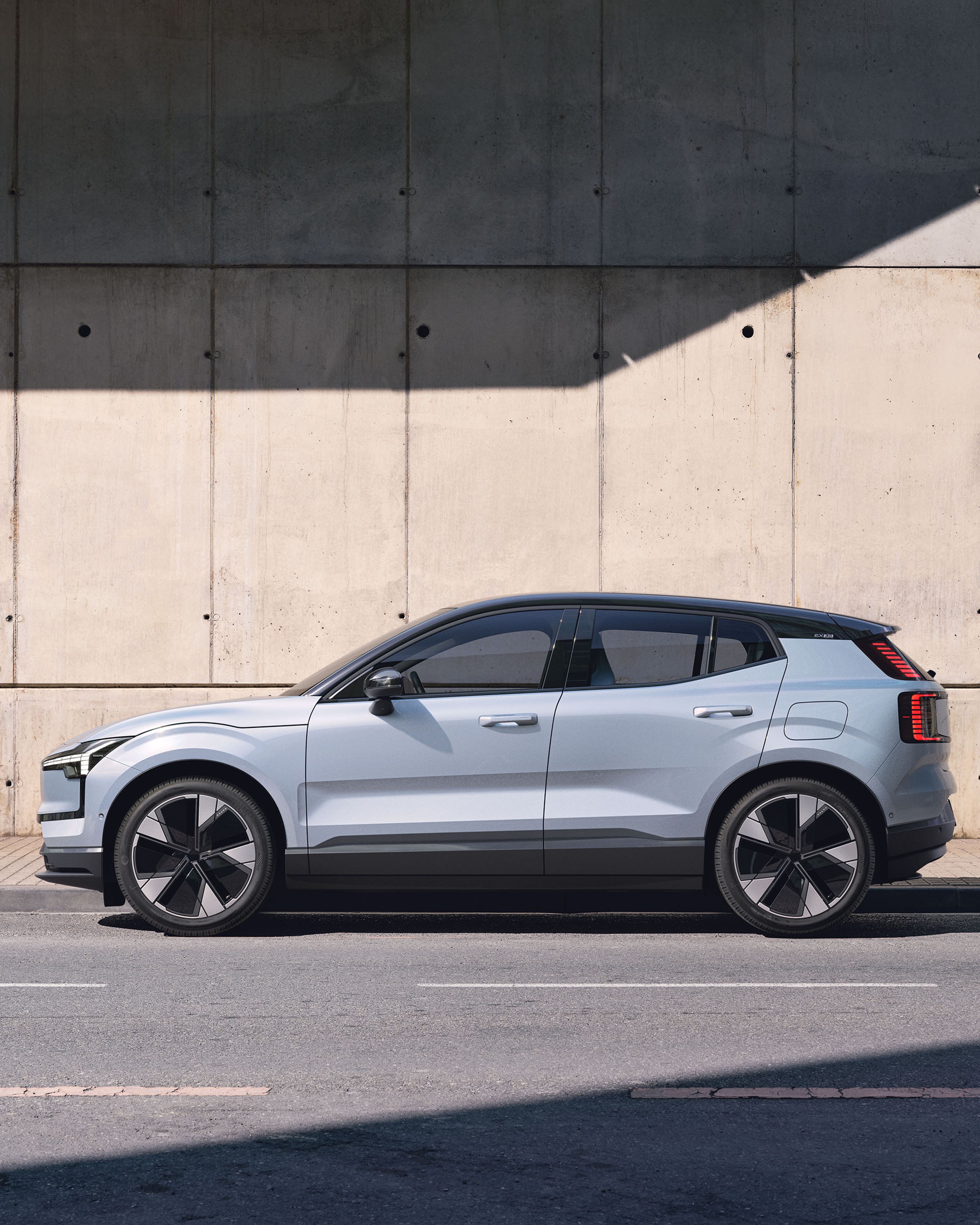 Zijaanzicht Volvo EX30