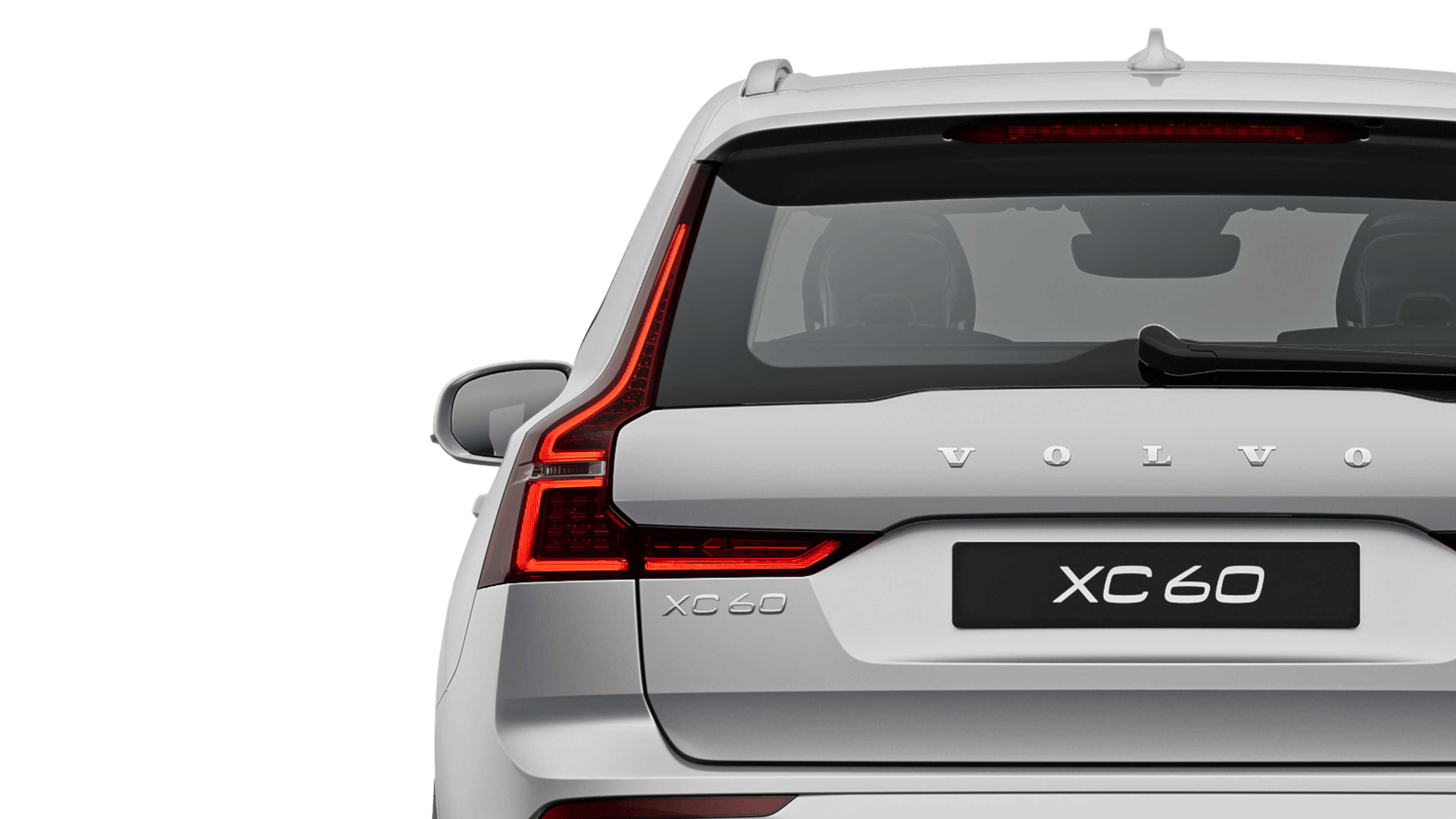 A silver Dawn plug-in hybrid Volvo XC60 Recharge standing still