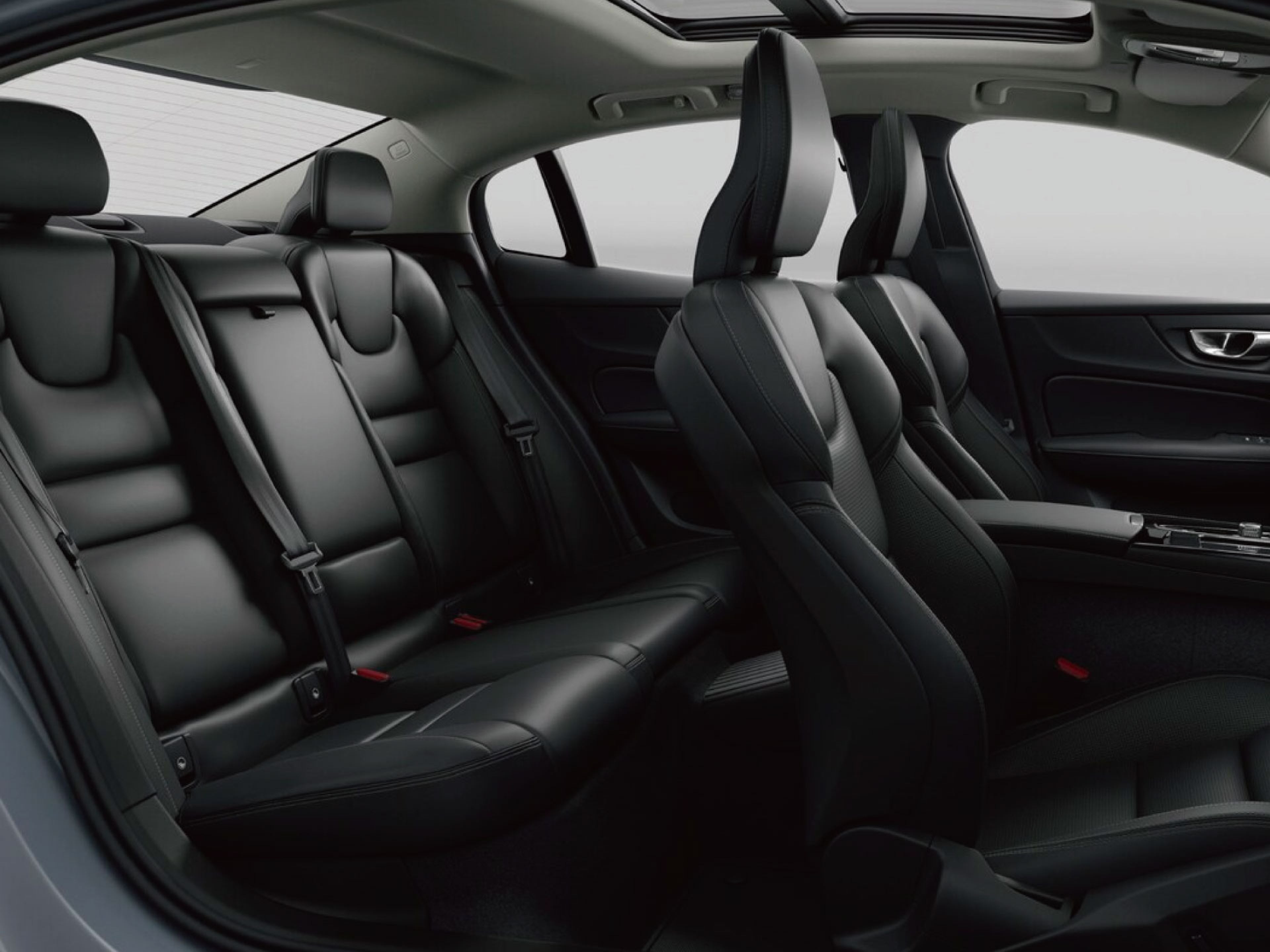 Volvo 轎車的人體工學座椅特寫。