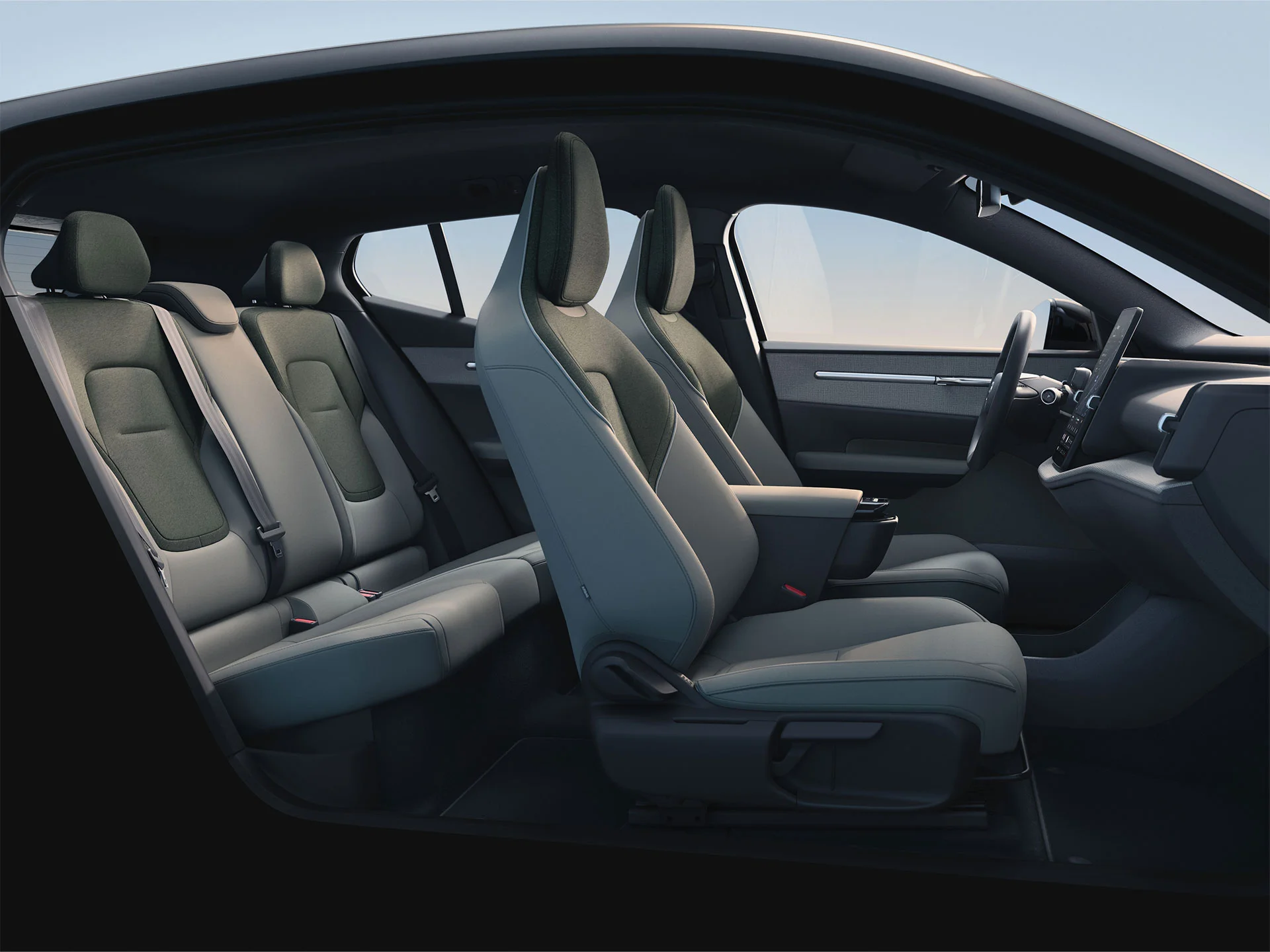 The interior of a small and carefully designed Volvo