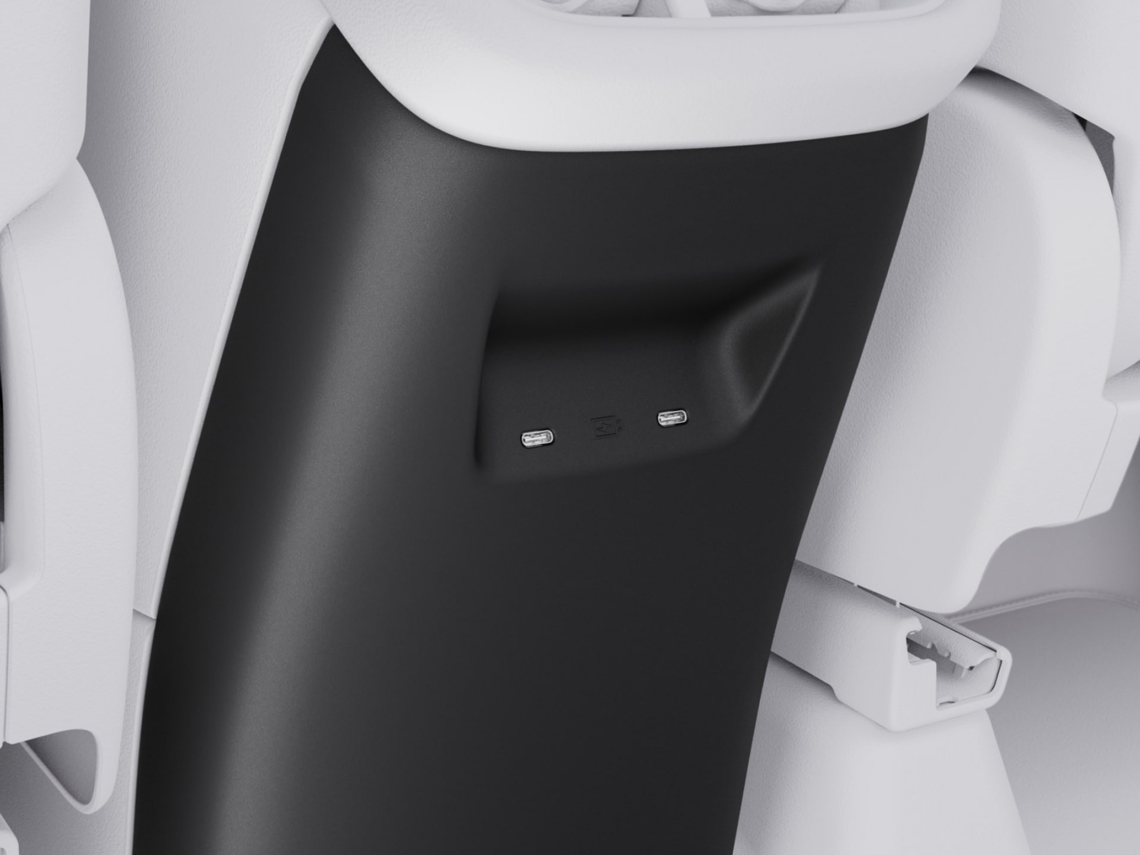 Image montrant les ports USB-C.