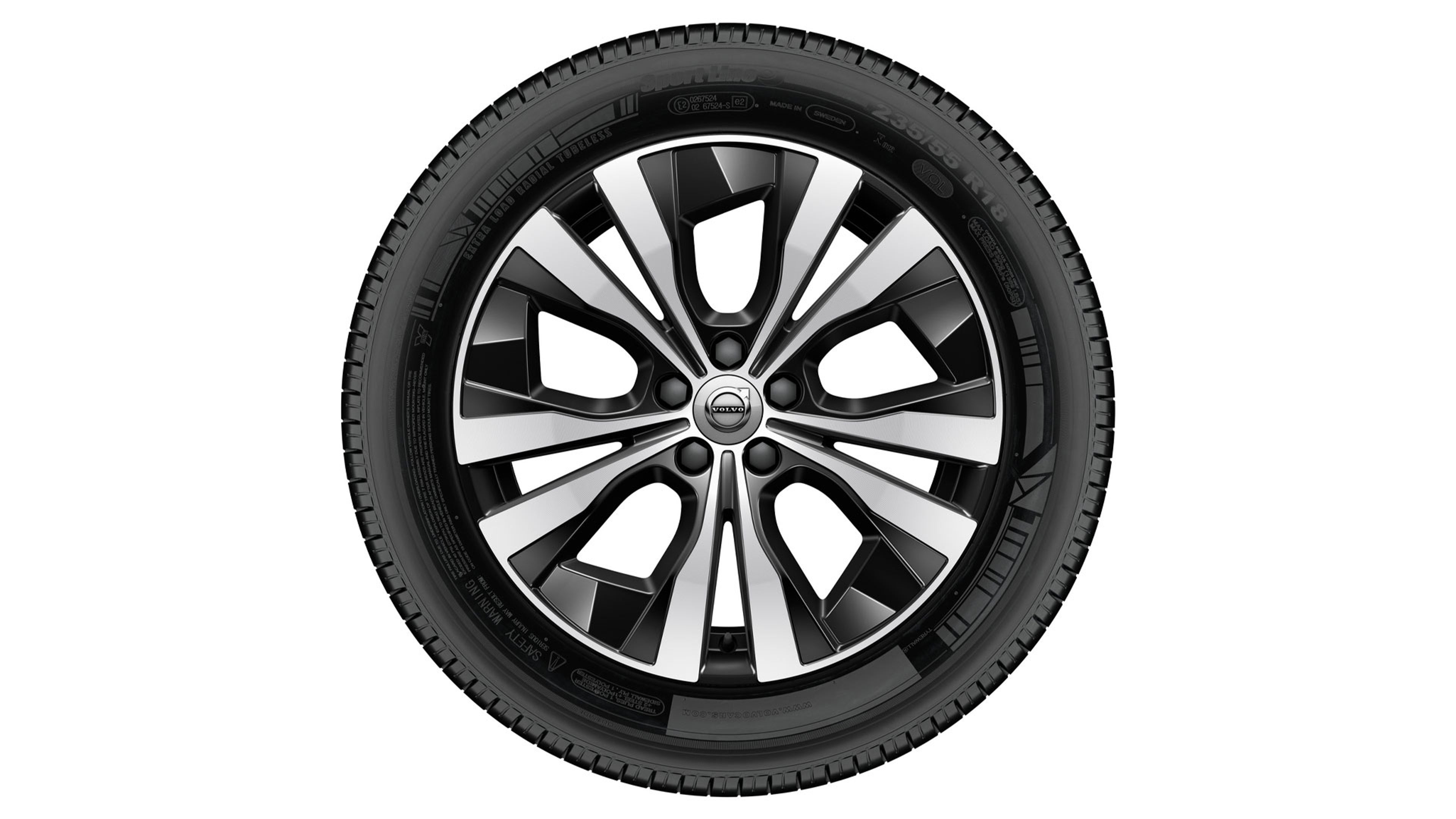 18" Black Diamond Cut Double Spoke Wheel