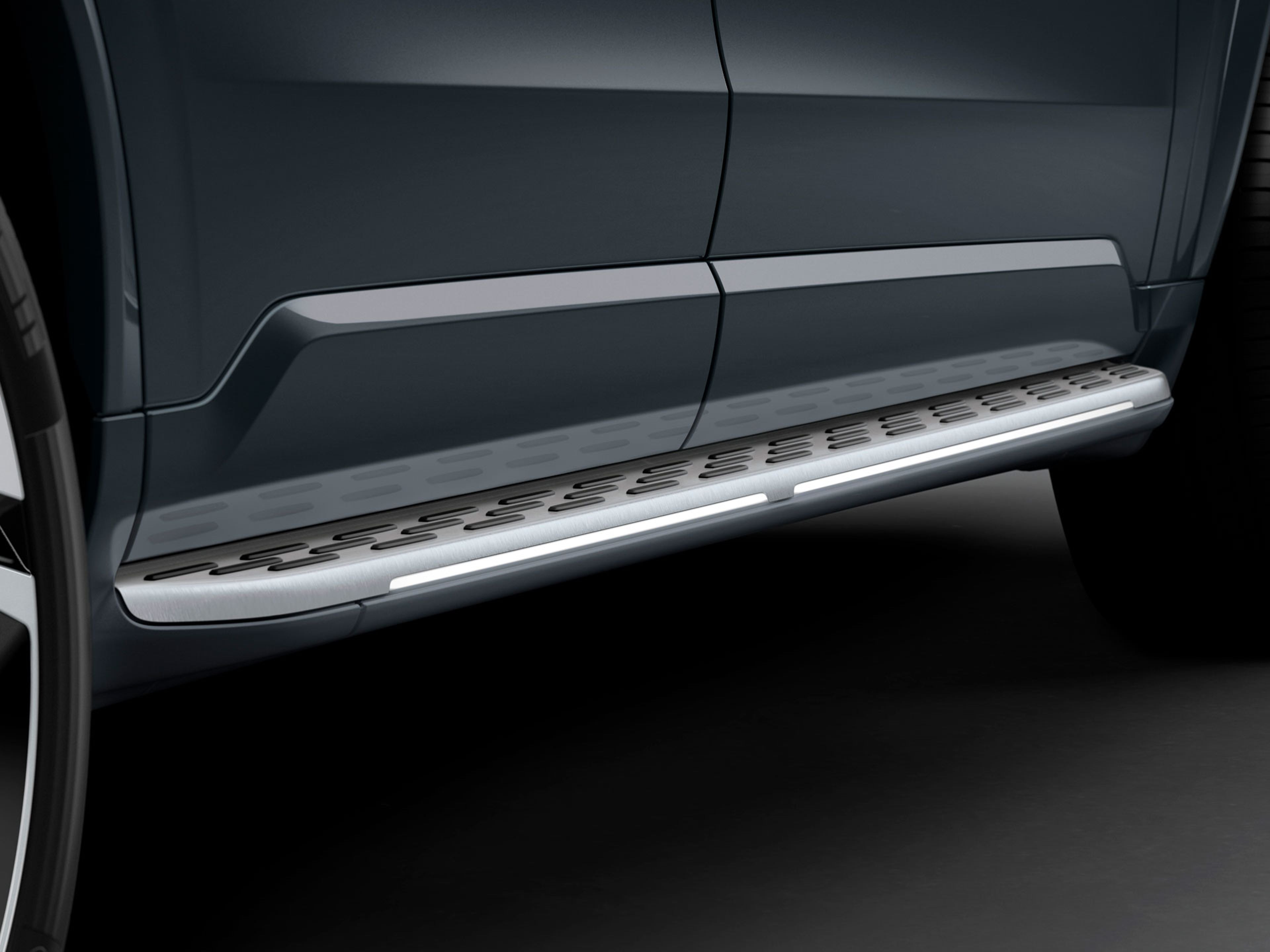 Estribo integrado con iluminación