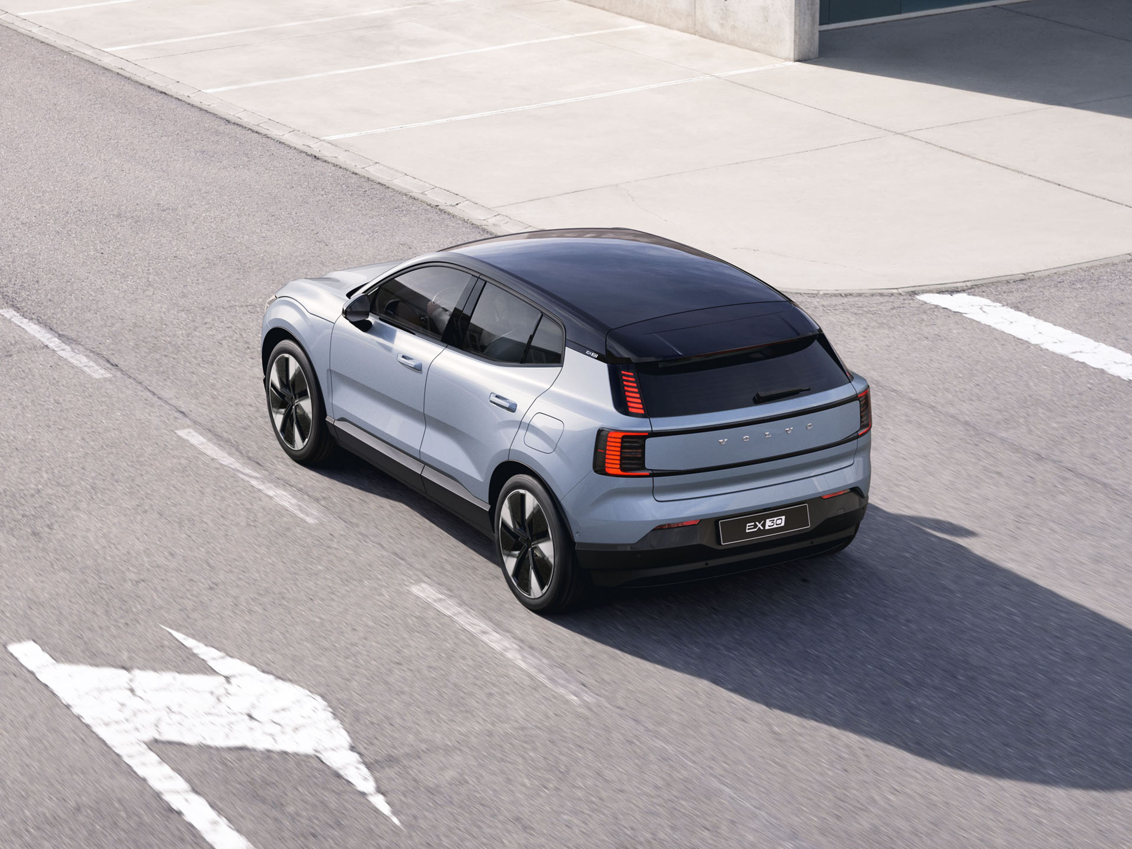 Volvo EX30 vista aérea