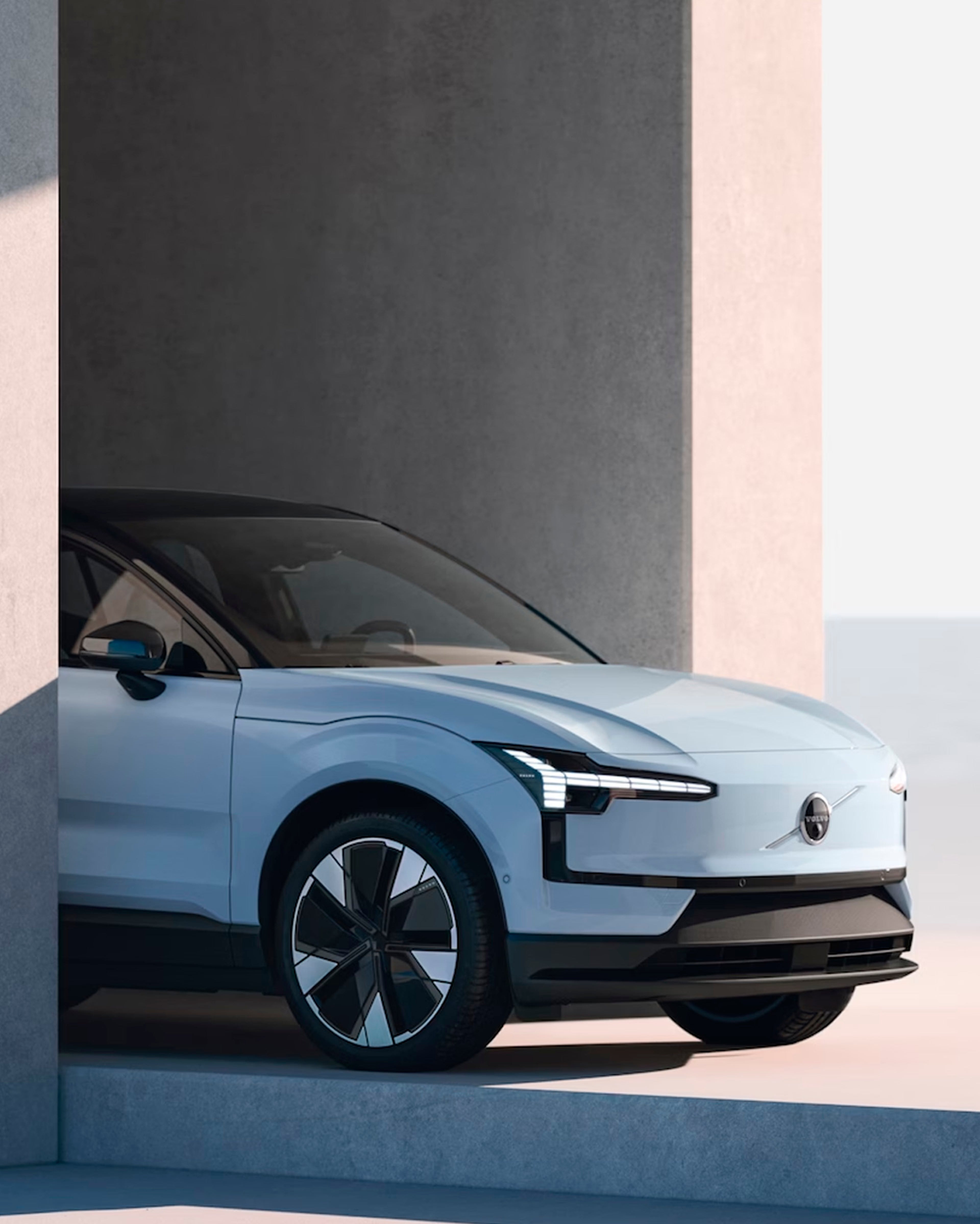 Volvo EX30 color blanco parte delantera