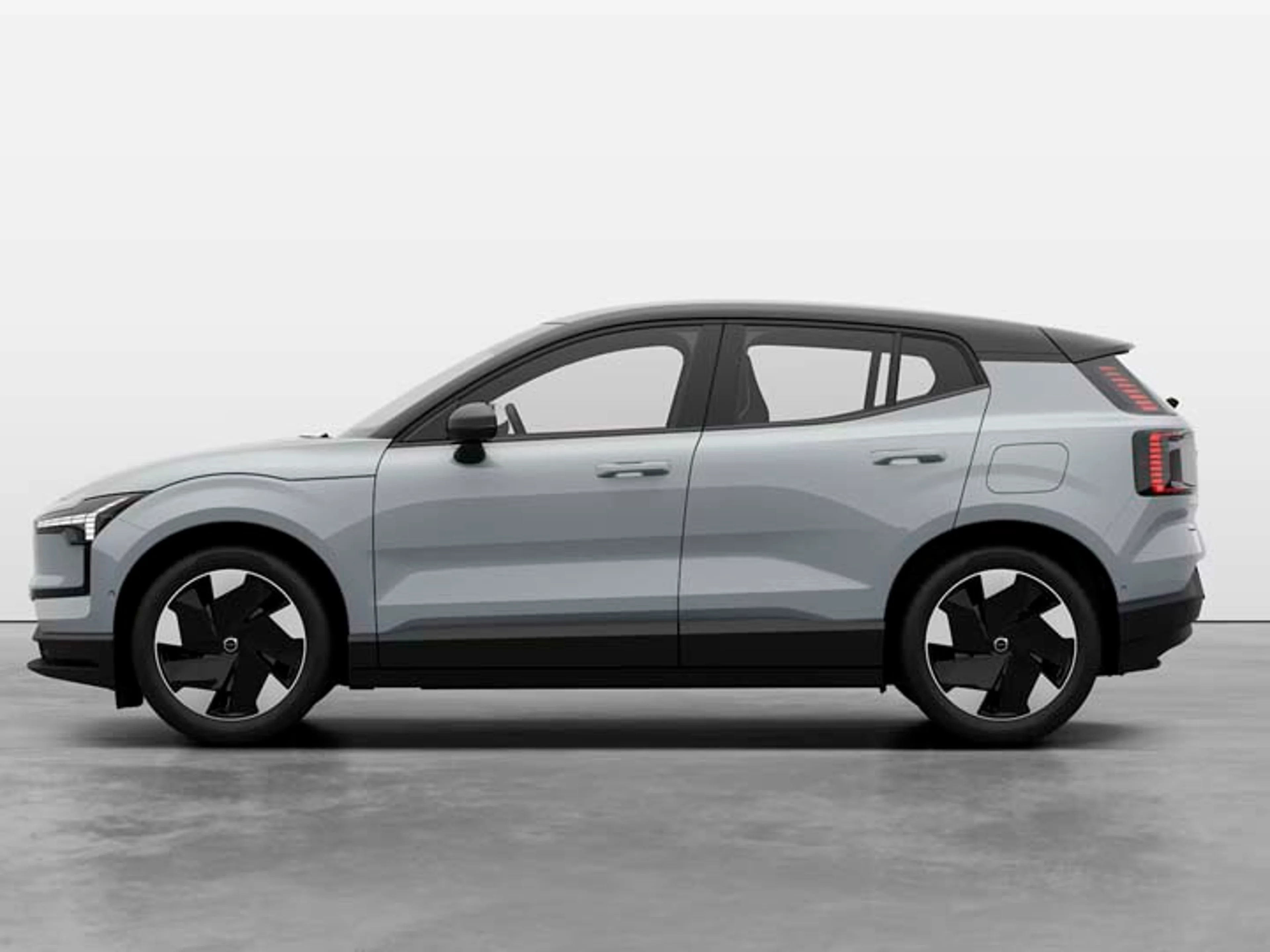 Volvo EX30 vista lateral color gris