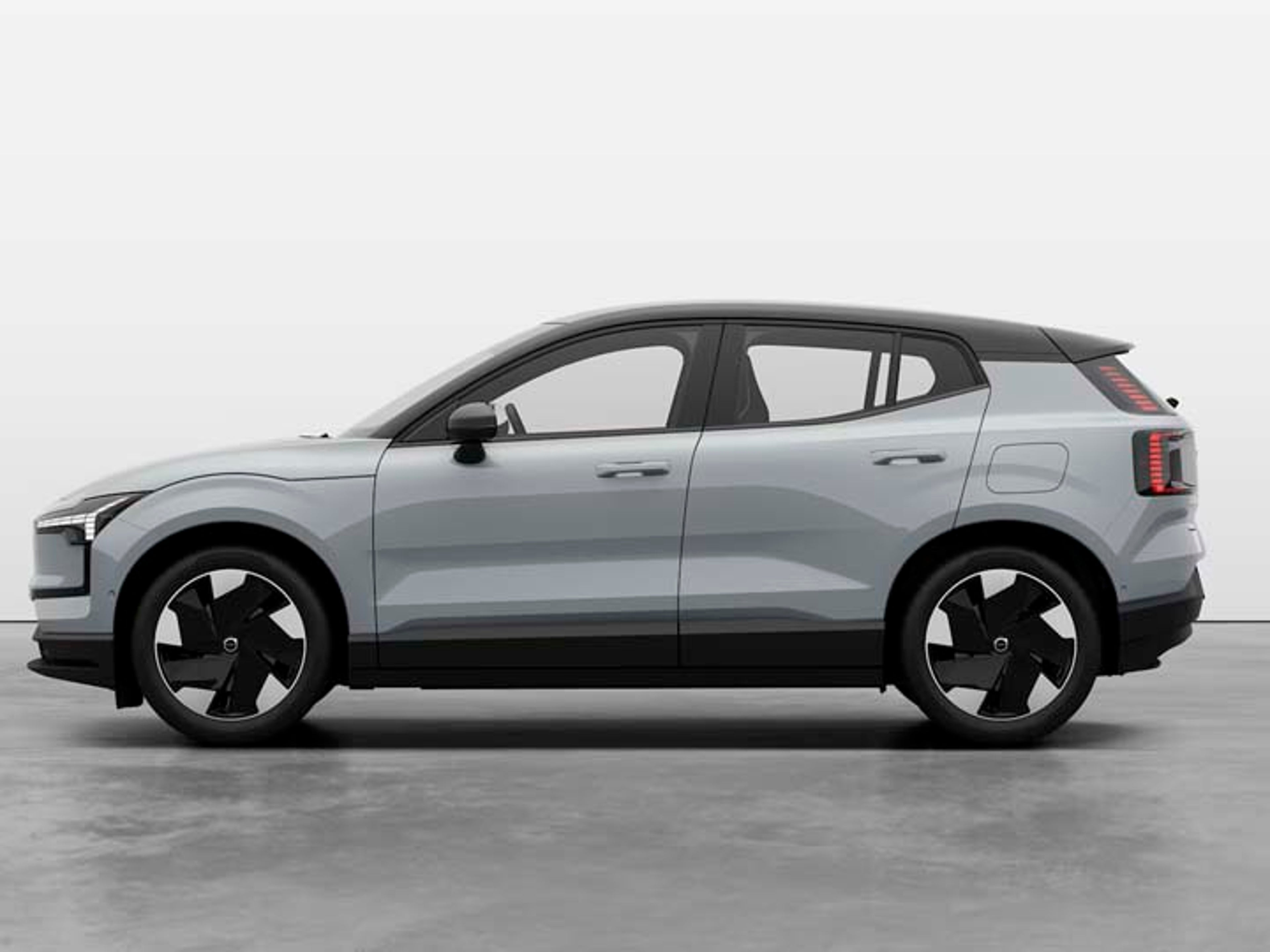Volvo EX30 vista lateral color gris