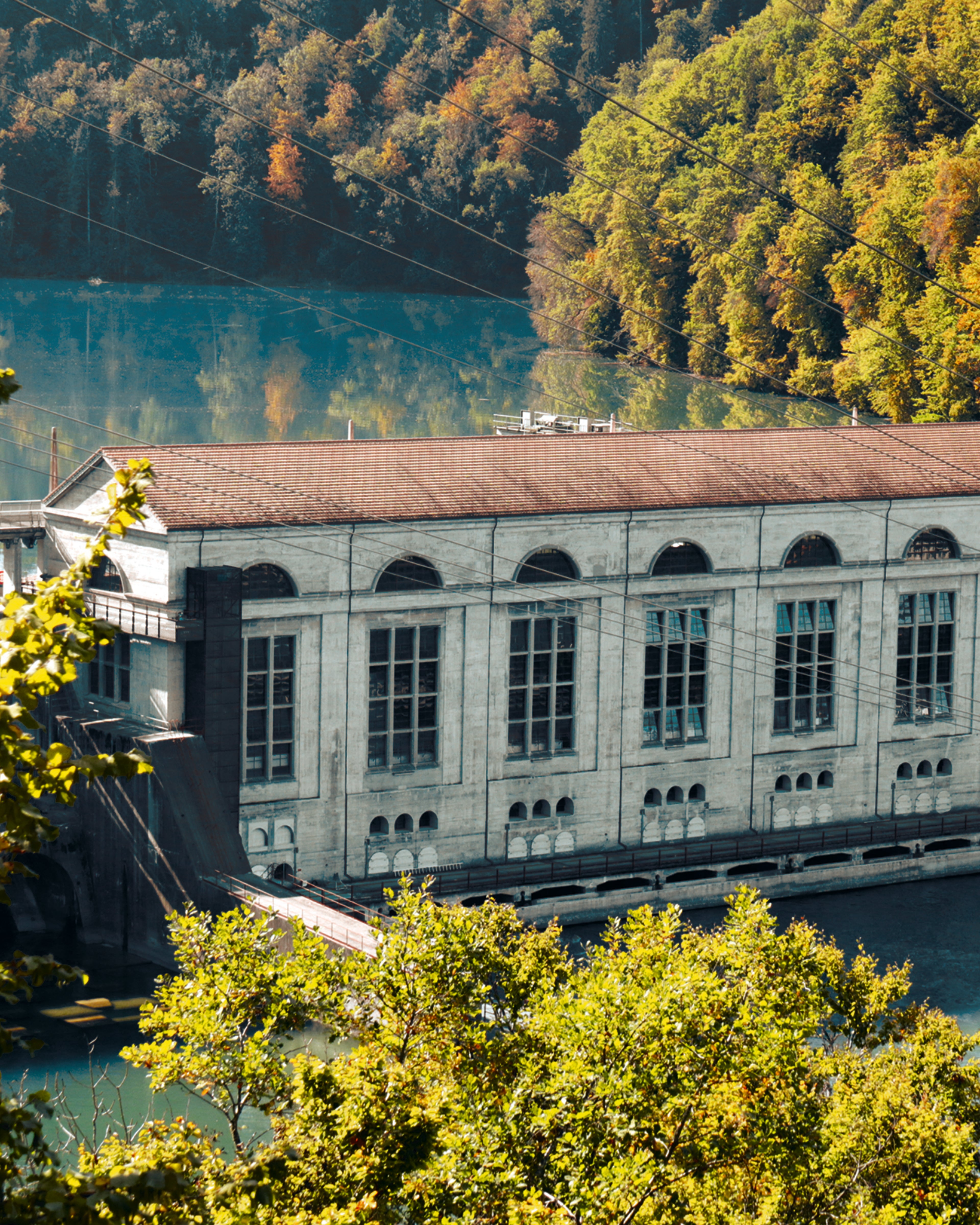 Stausee zur Stromerzeugung in Wohlen bei Bern