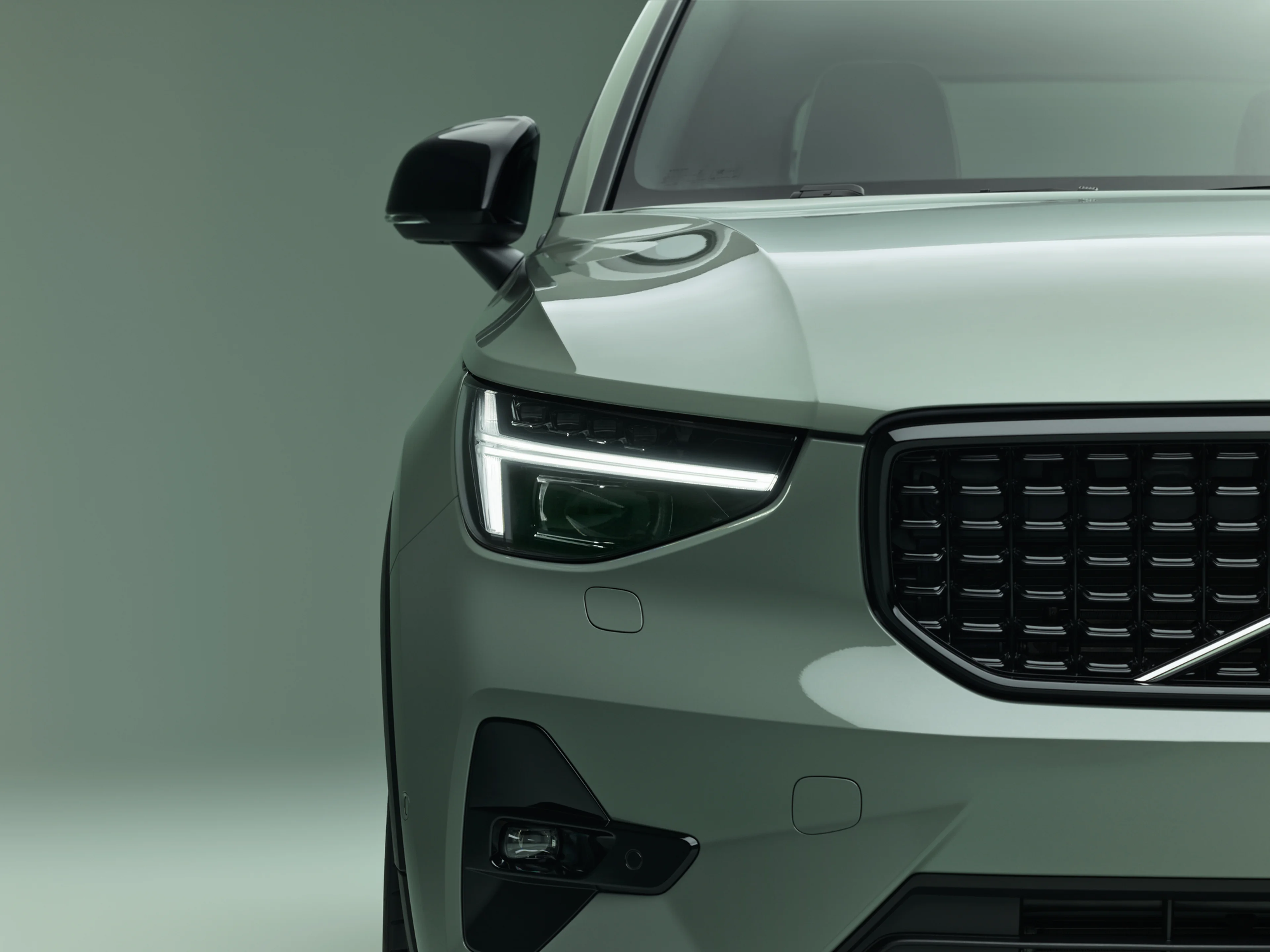 Volvo modell jobb első lámpája közelről