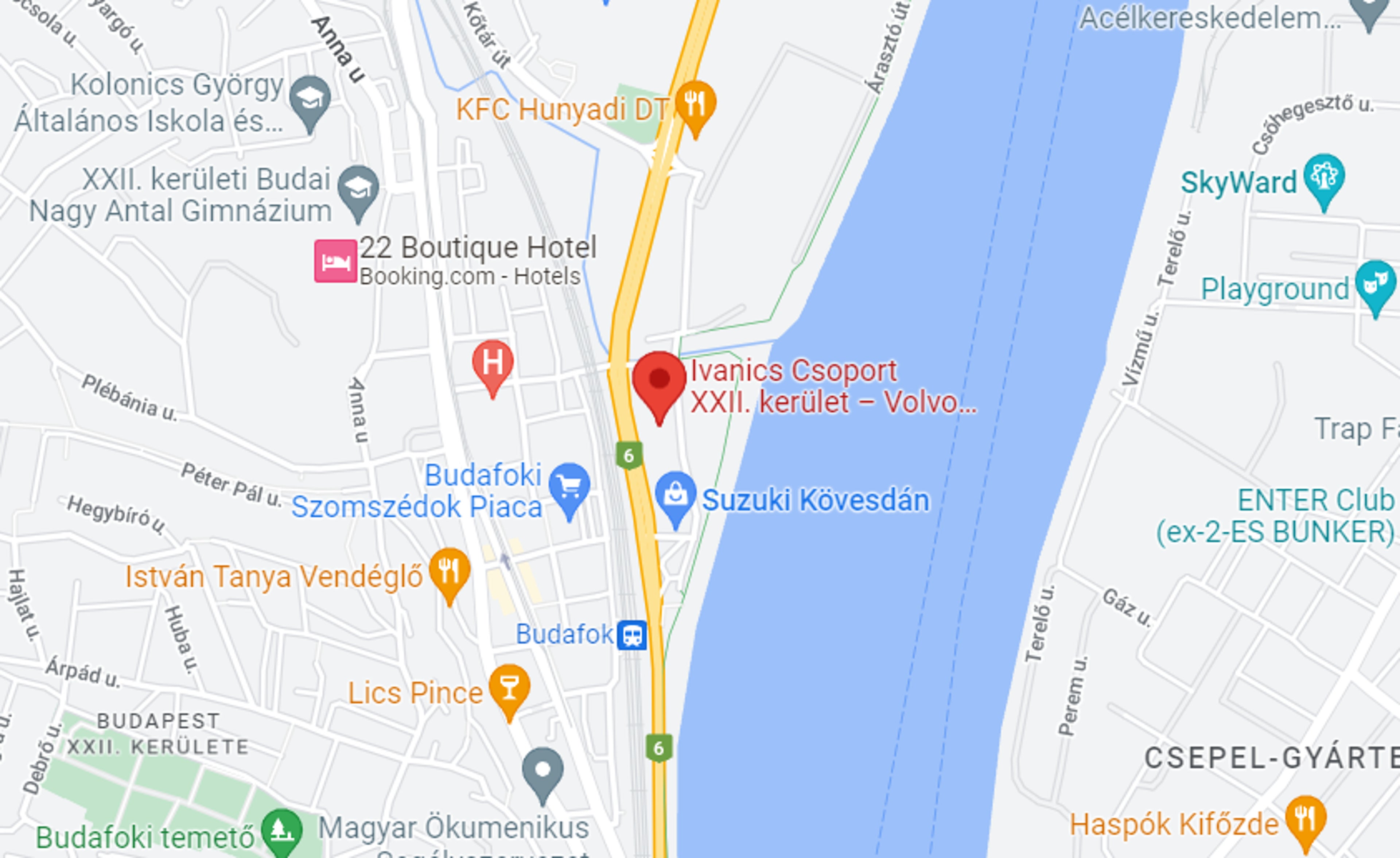 Ivanics Budapest lokációja térképen