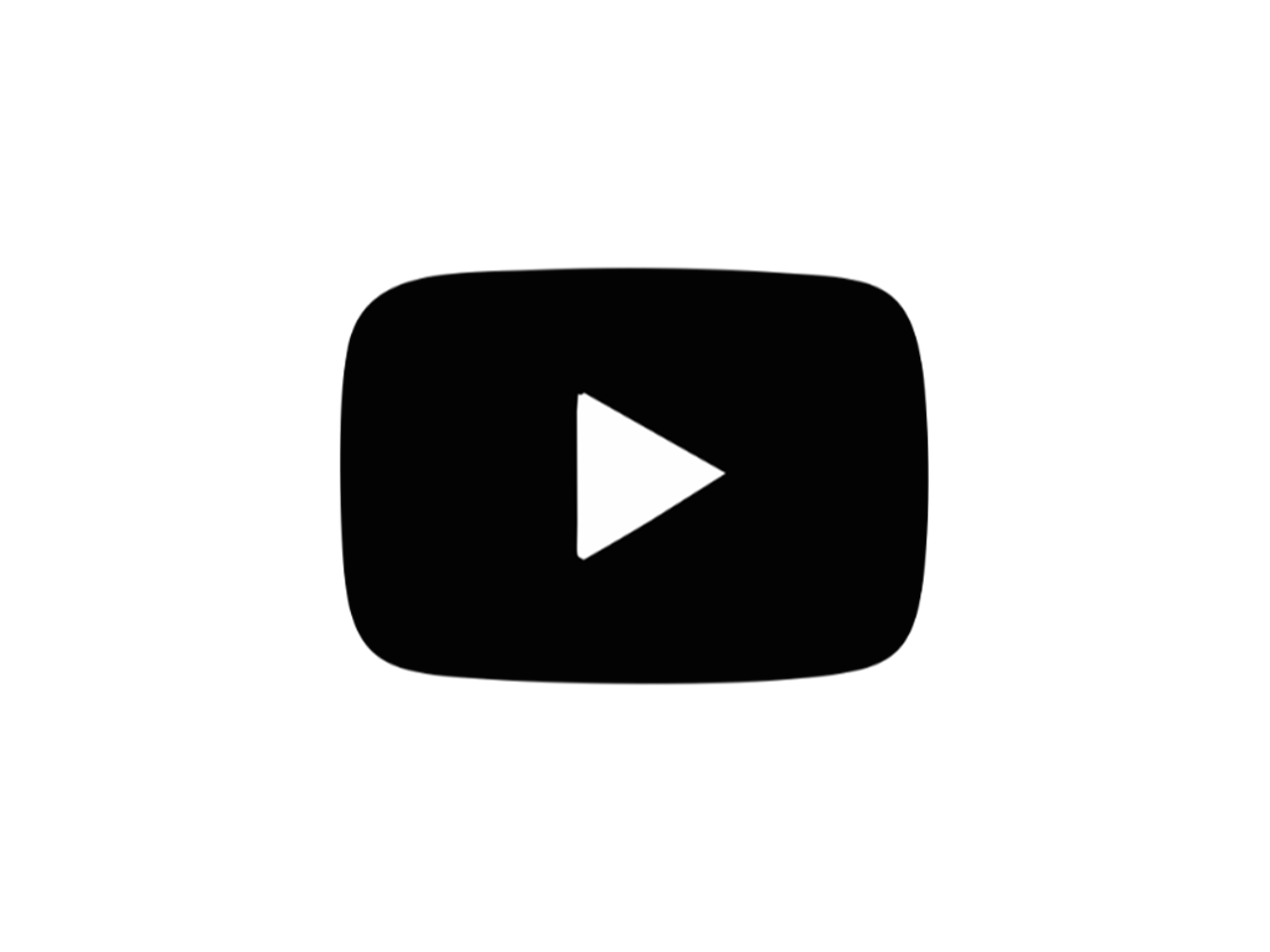 Icône du bouton lecture YouTube en noir et blanc