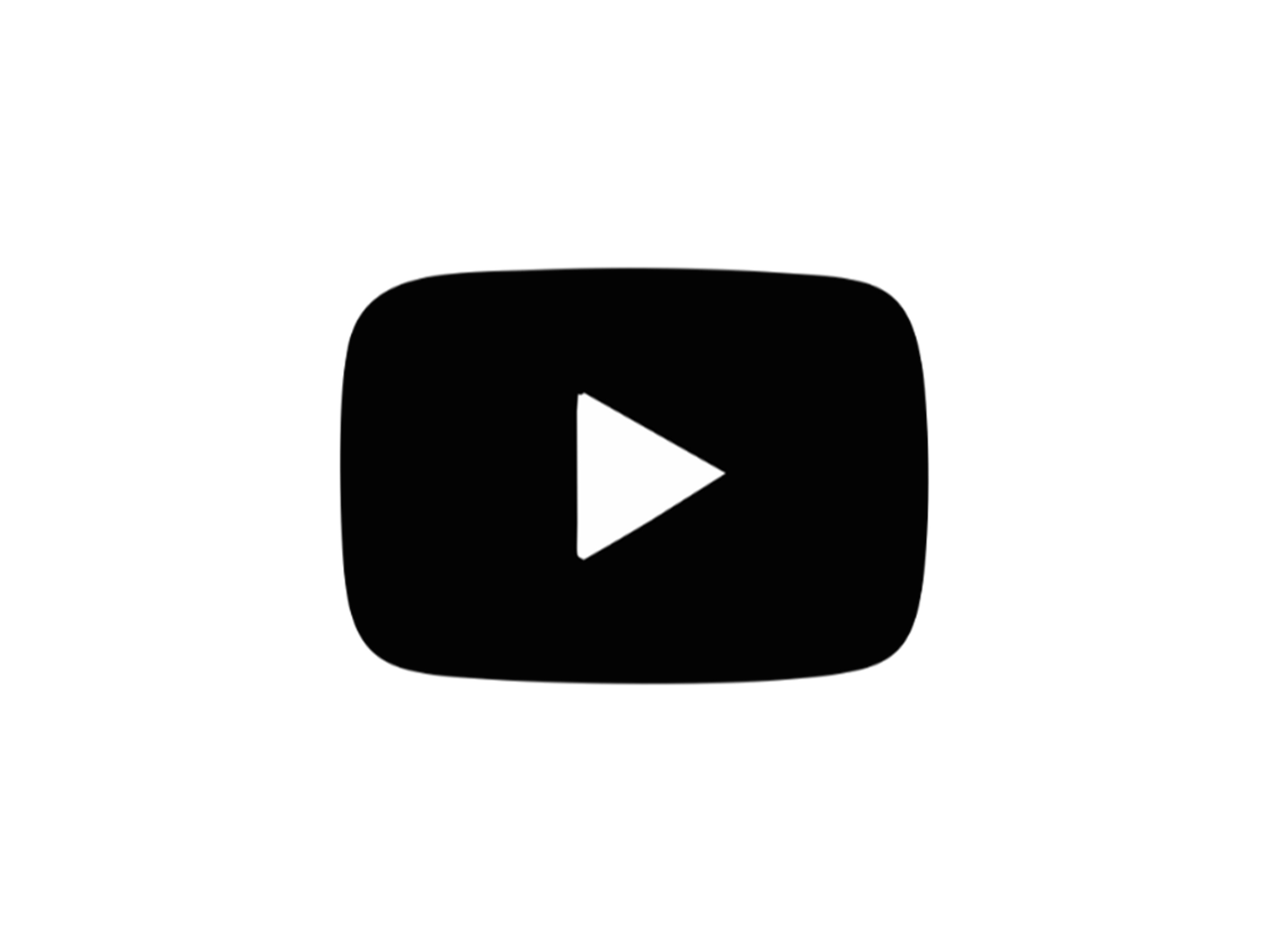 Icône du bouton lecture YouTube en noir et blanc