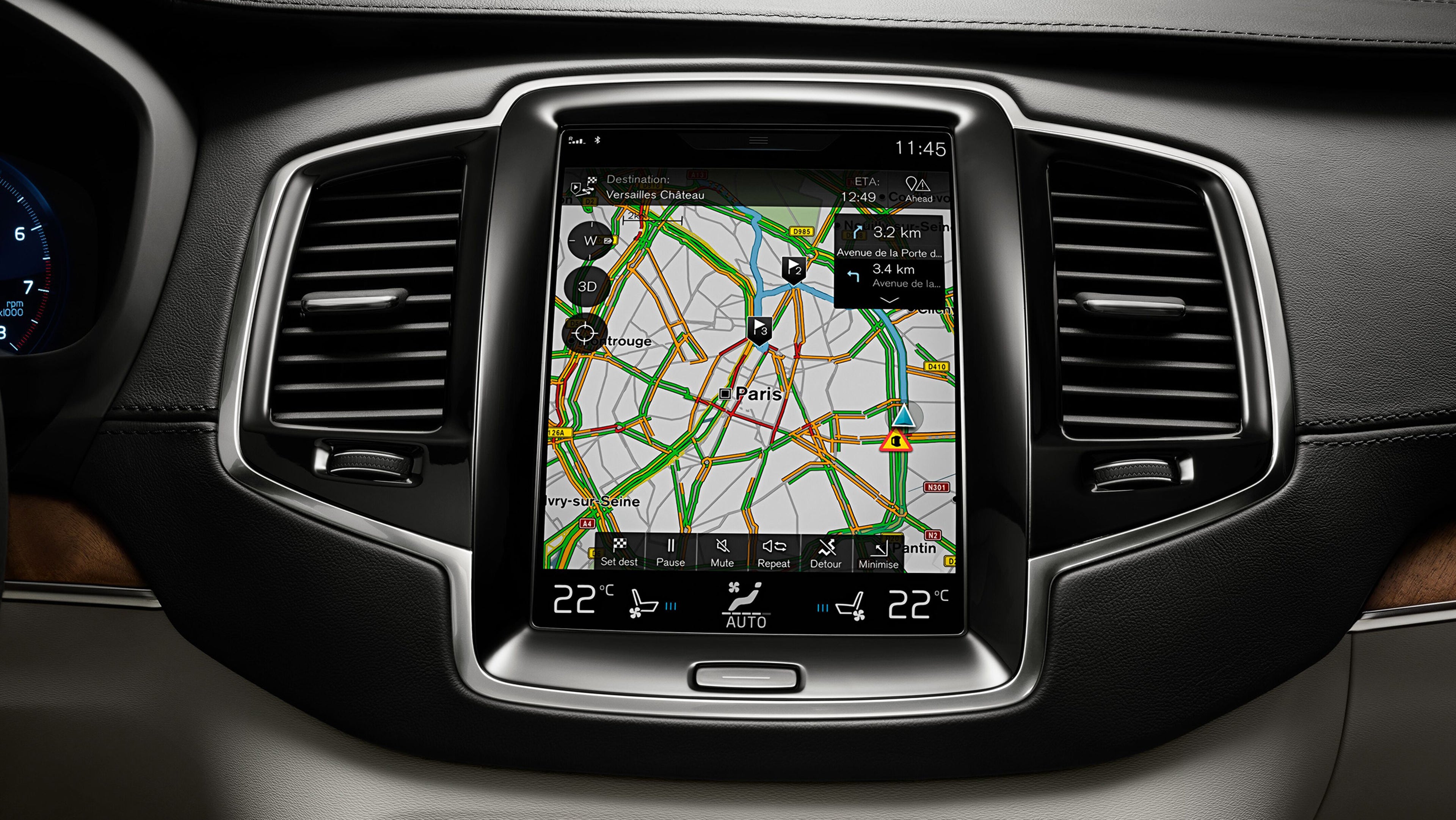 Système d'infodivertissement d'un Volvo XC90