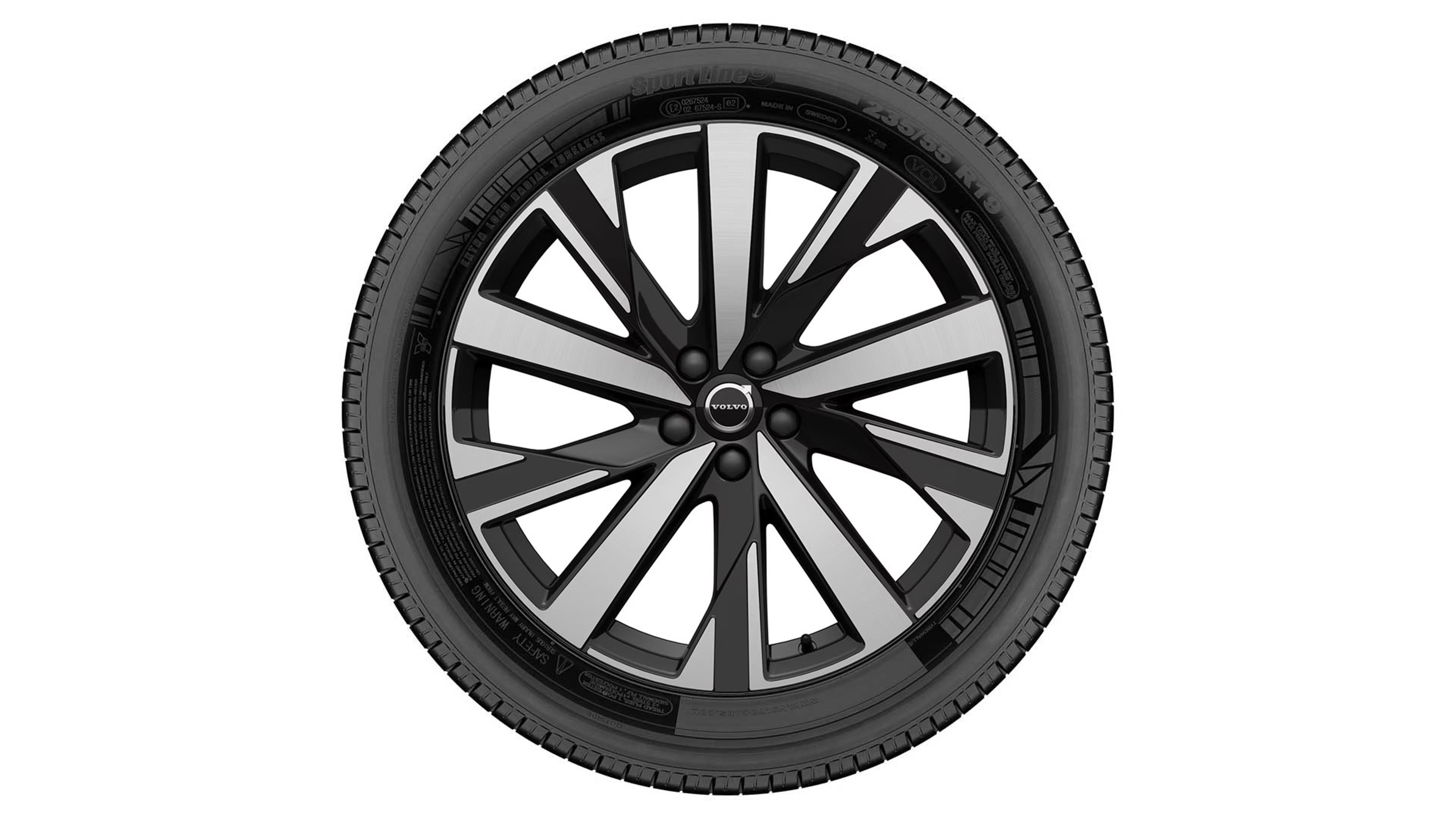 20" 5-Multi Spoke Black Diamond Cut