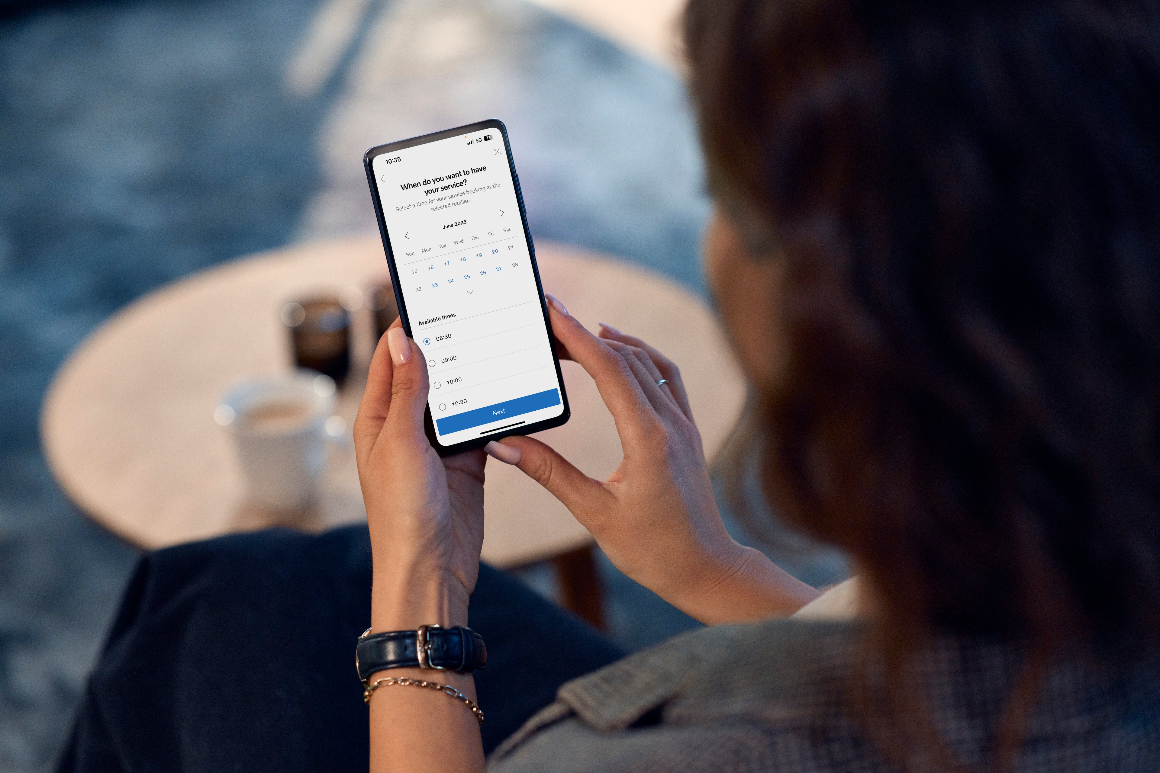 Schedule service - calendar in the Volvo Cars app