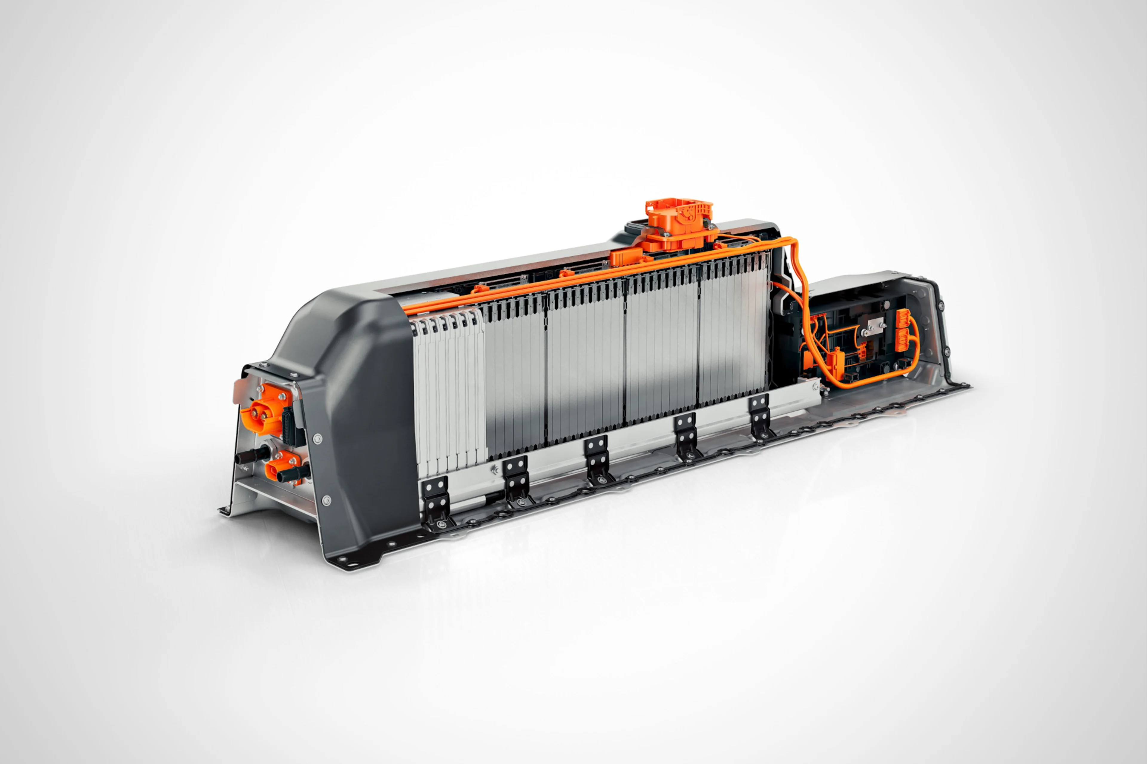 Die Batterie eines Volvo Elektromotors