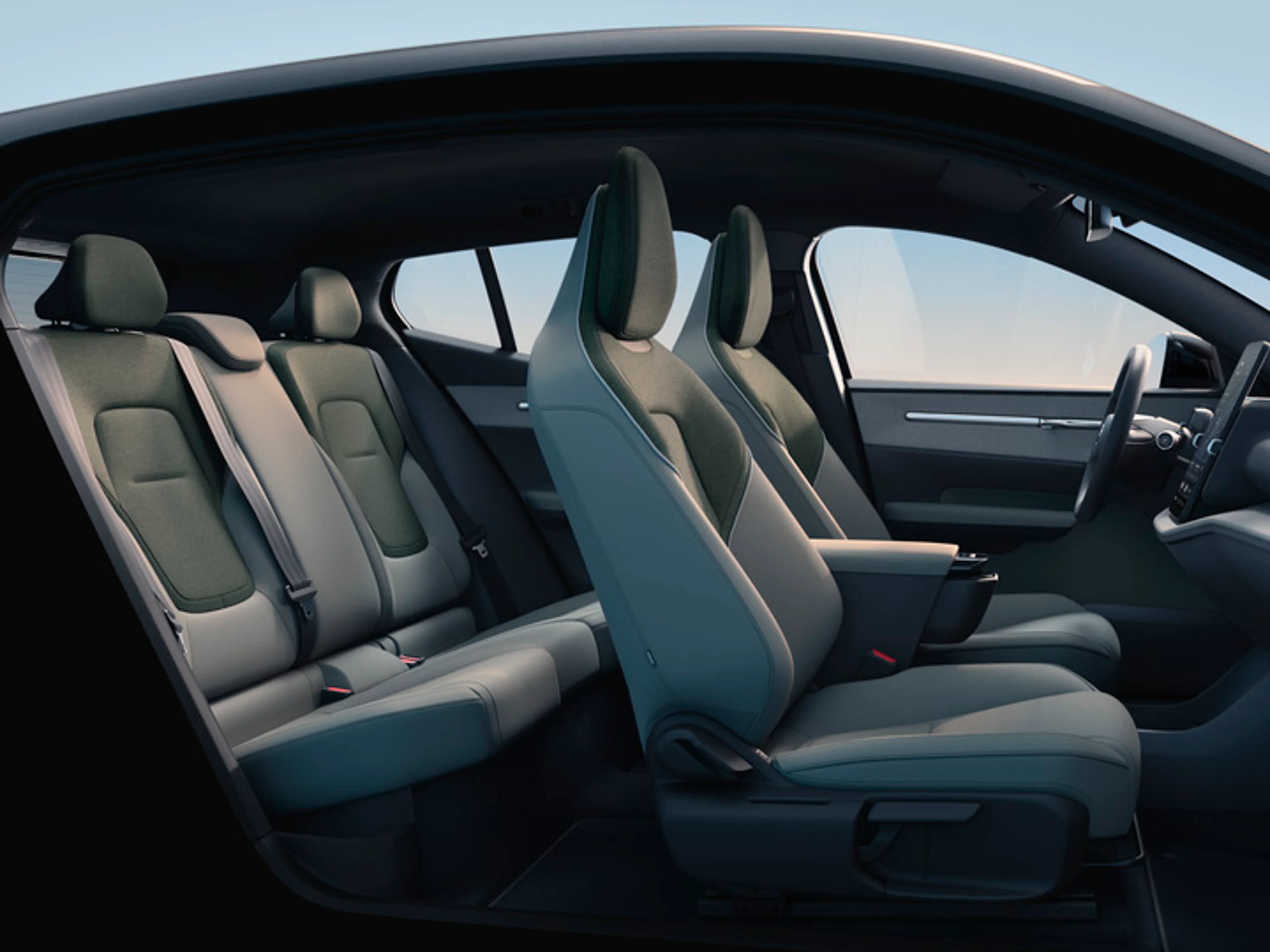 Interior de un SUV de Volvo