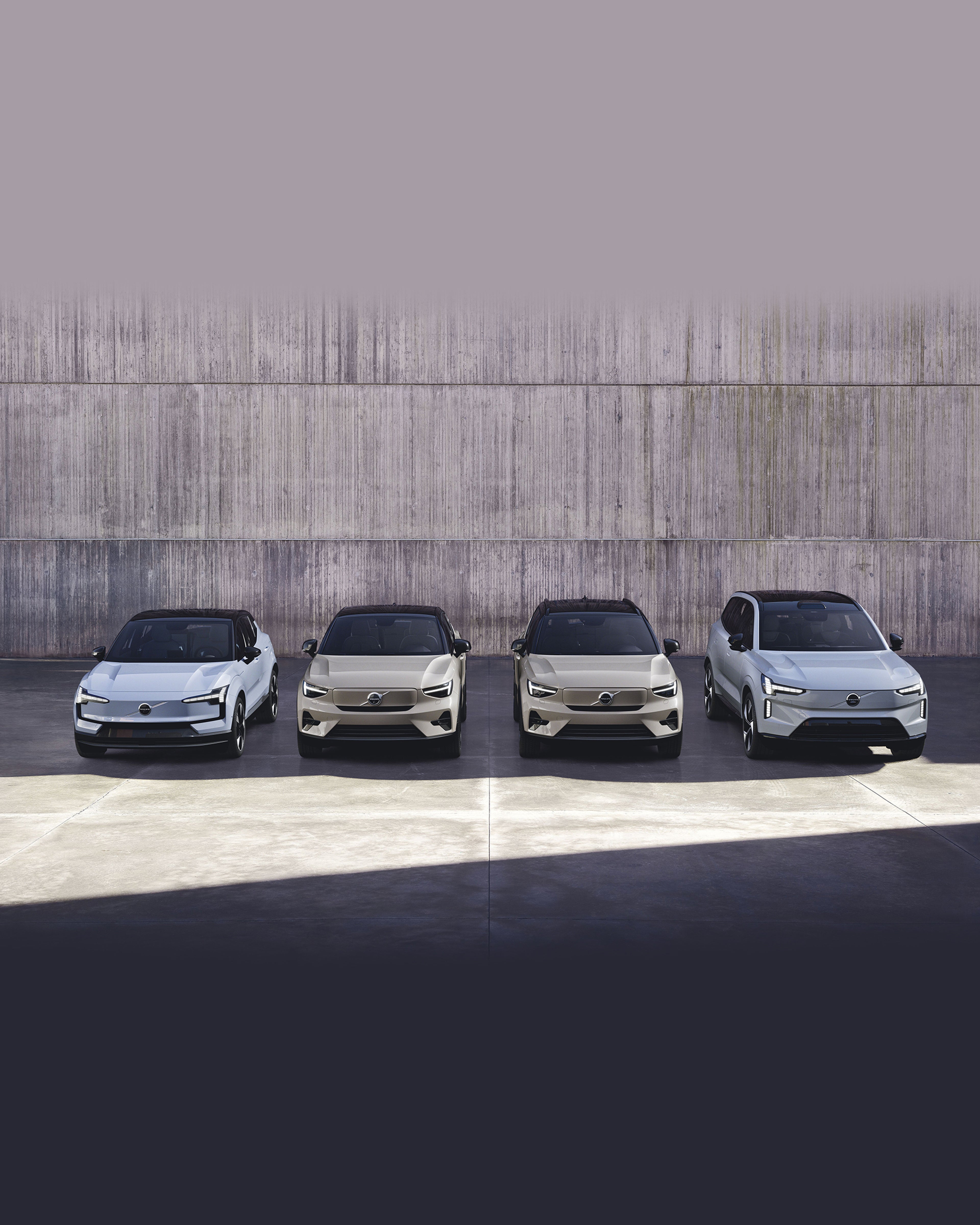 Modelli Volvo MY22 su una terrazza panoramica