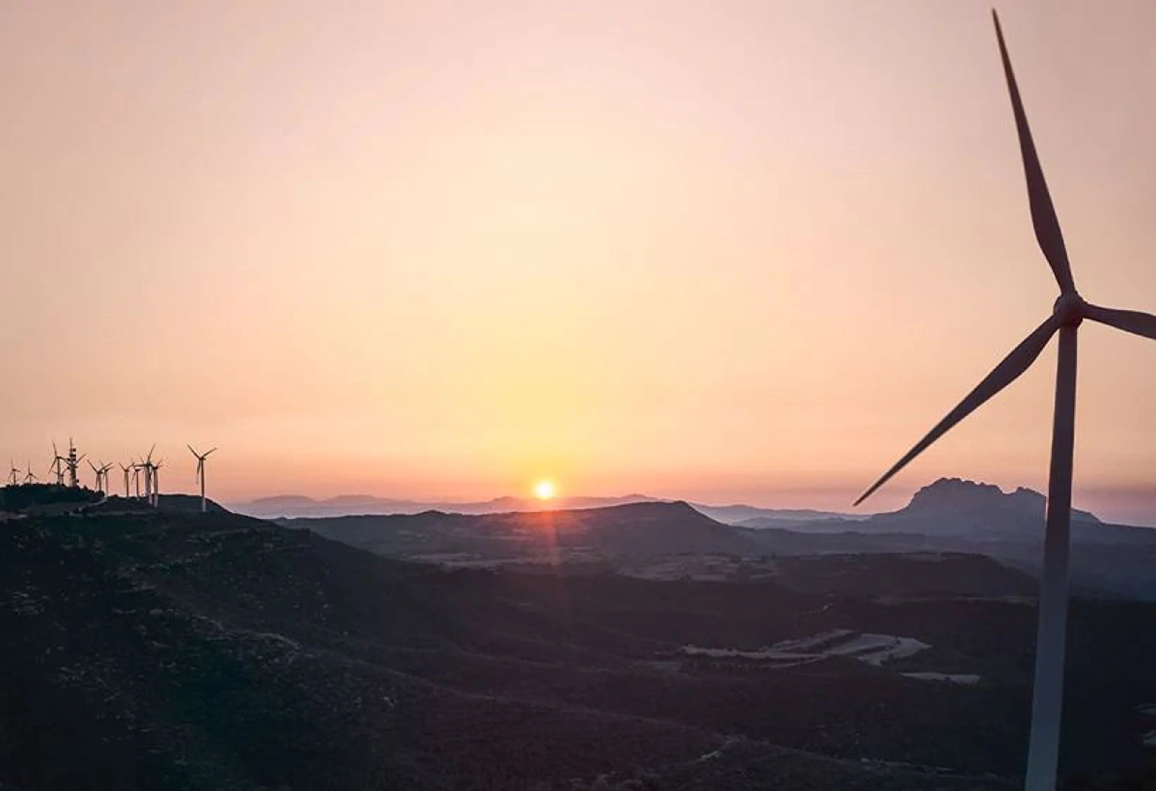 vindmøller solnedgang