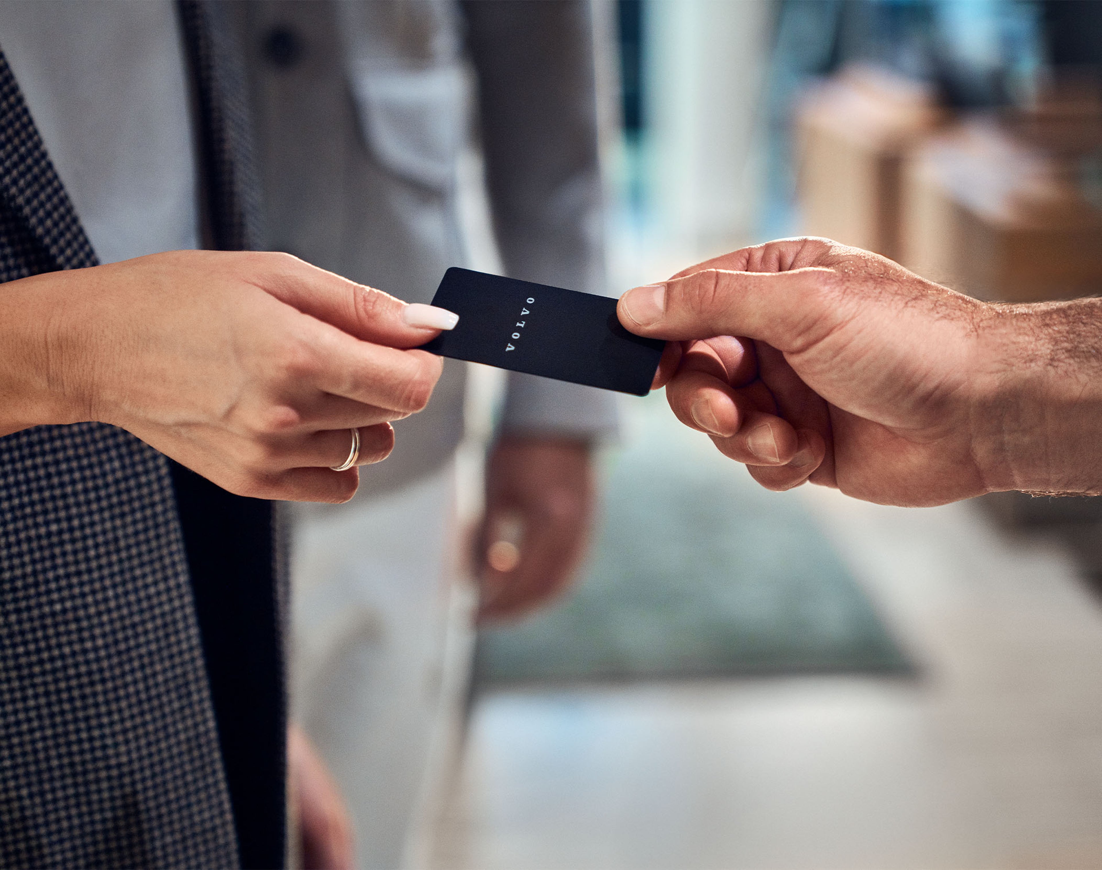Volvo valet - handing key card