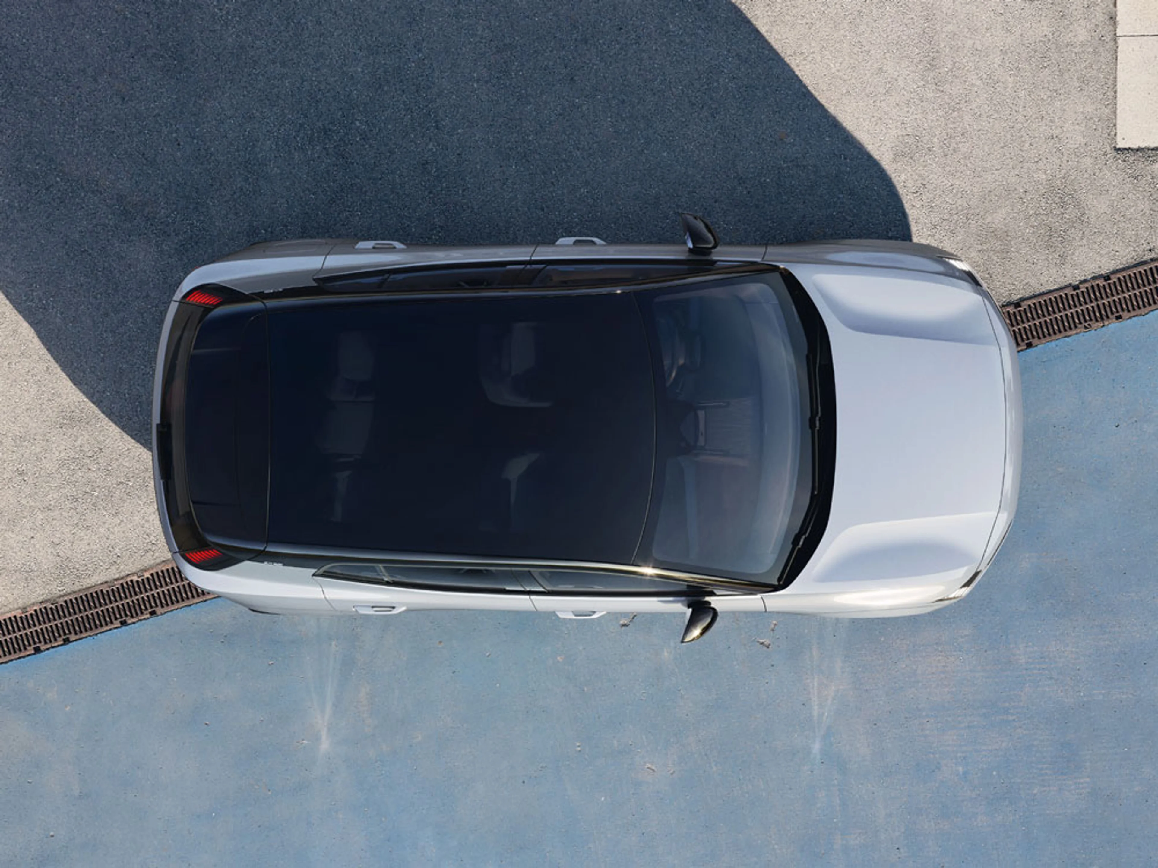 Dessus d'une Volvo EX30.