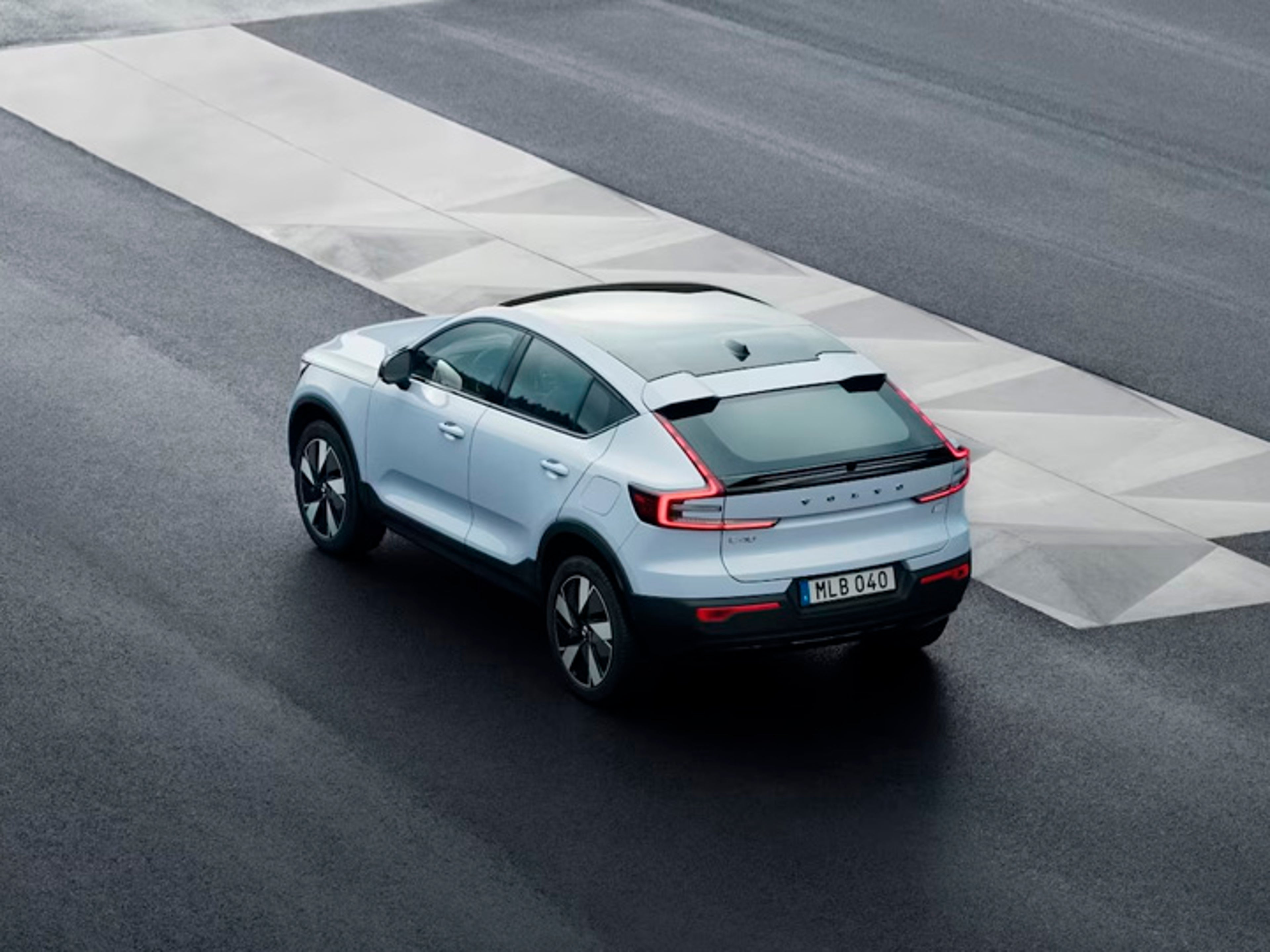 Volvo C40 visto desde arriba