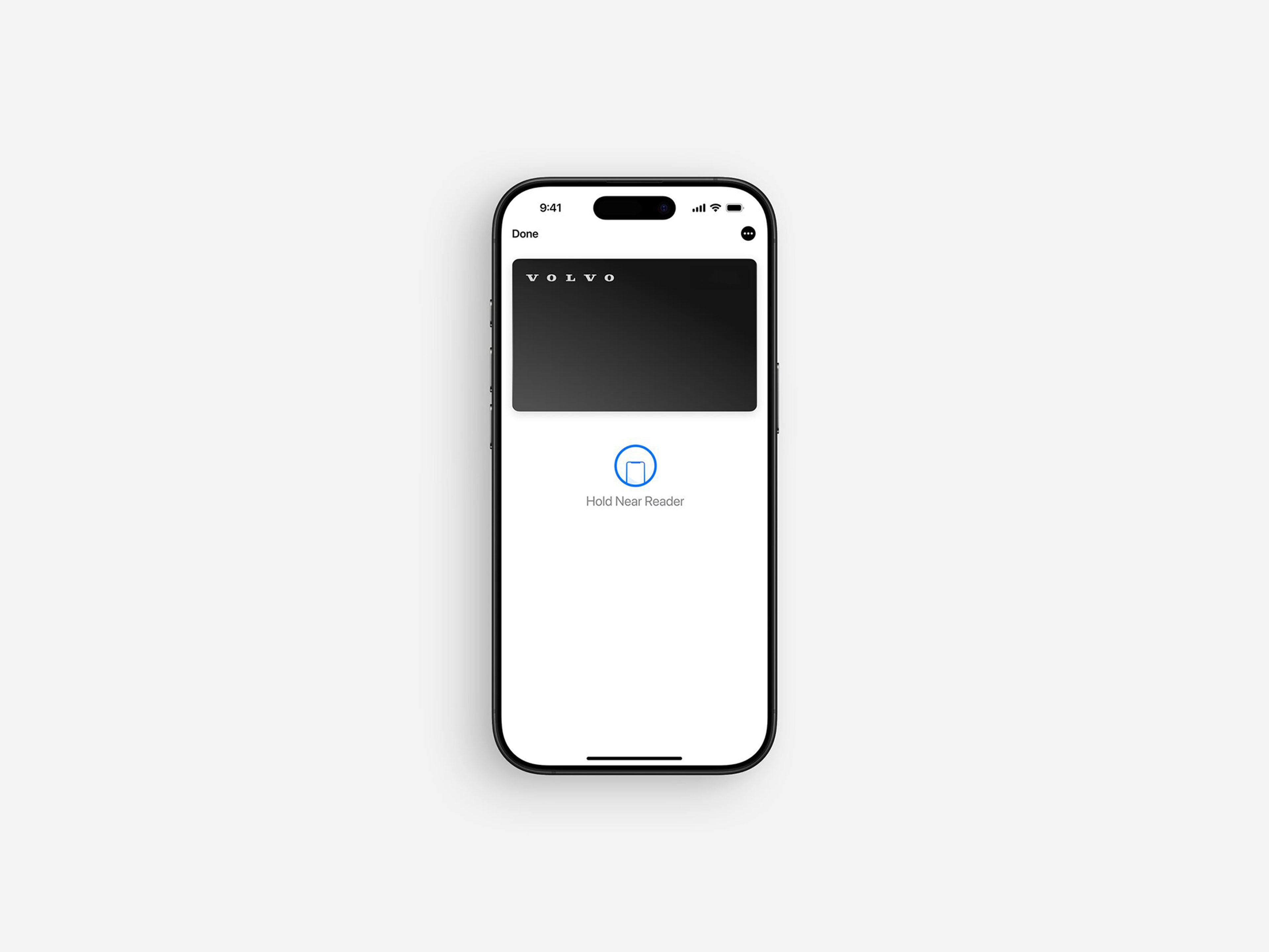 Imagem da chave digital na wallet do telefone.