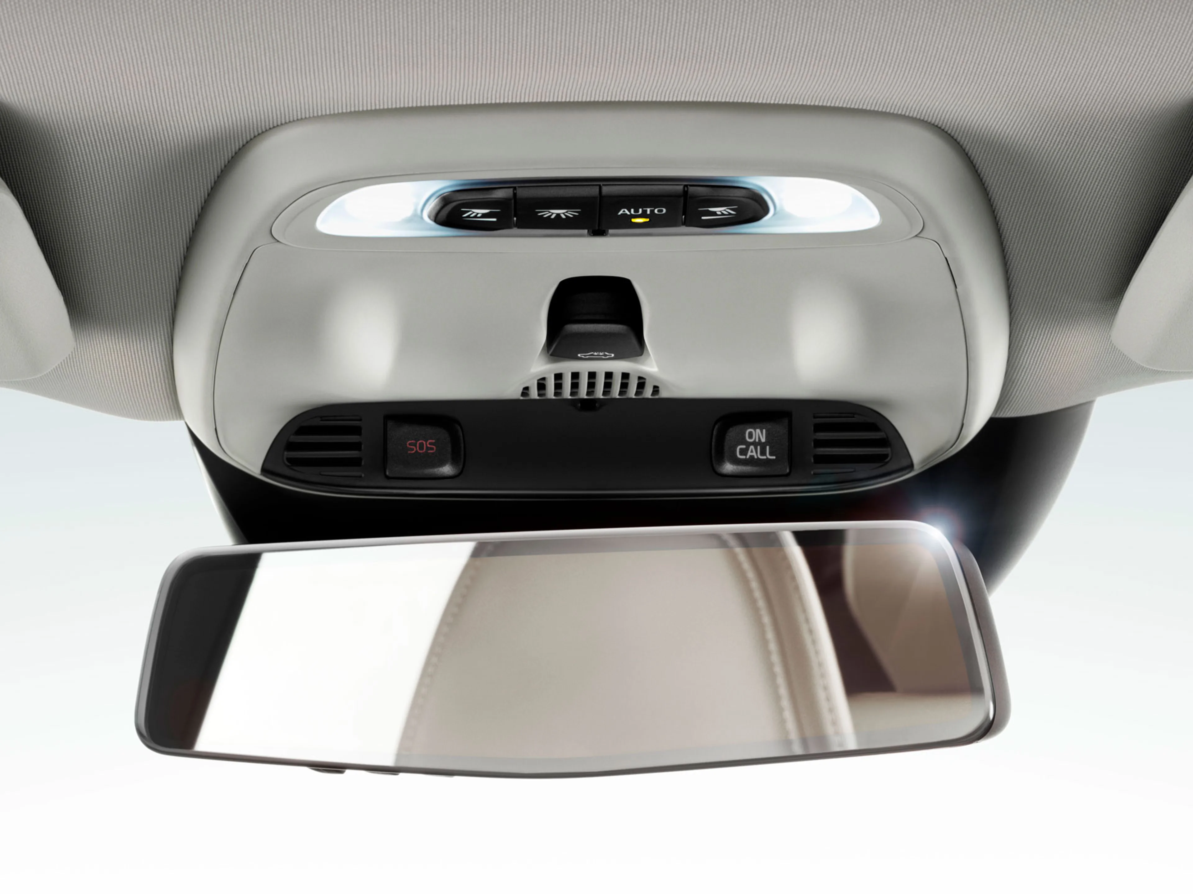 Retrovisor interior con antideslumbramiento automático y brújula