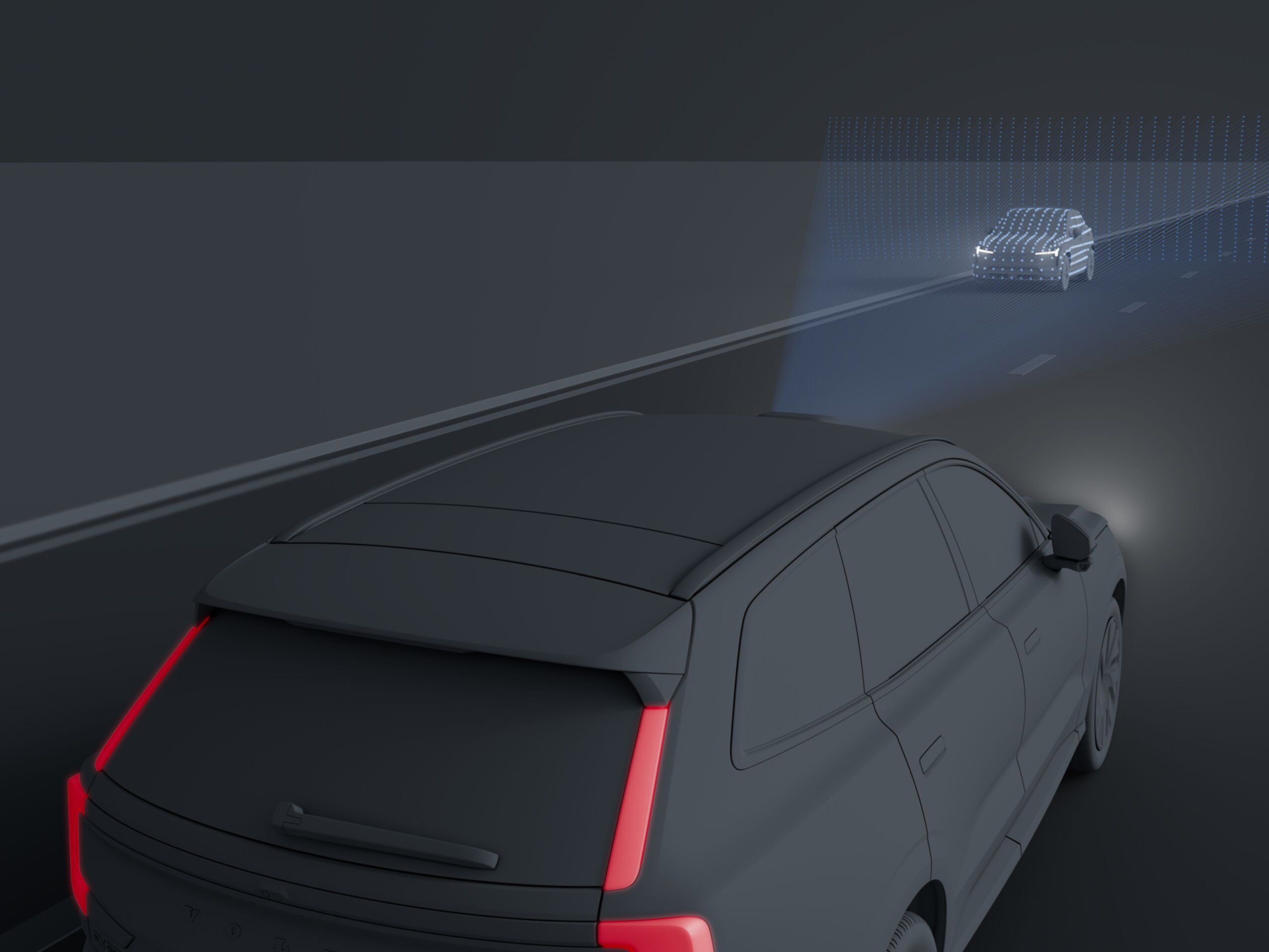 Simulação EX90 a circular com o sistema lidar ativo.