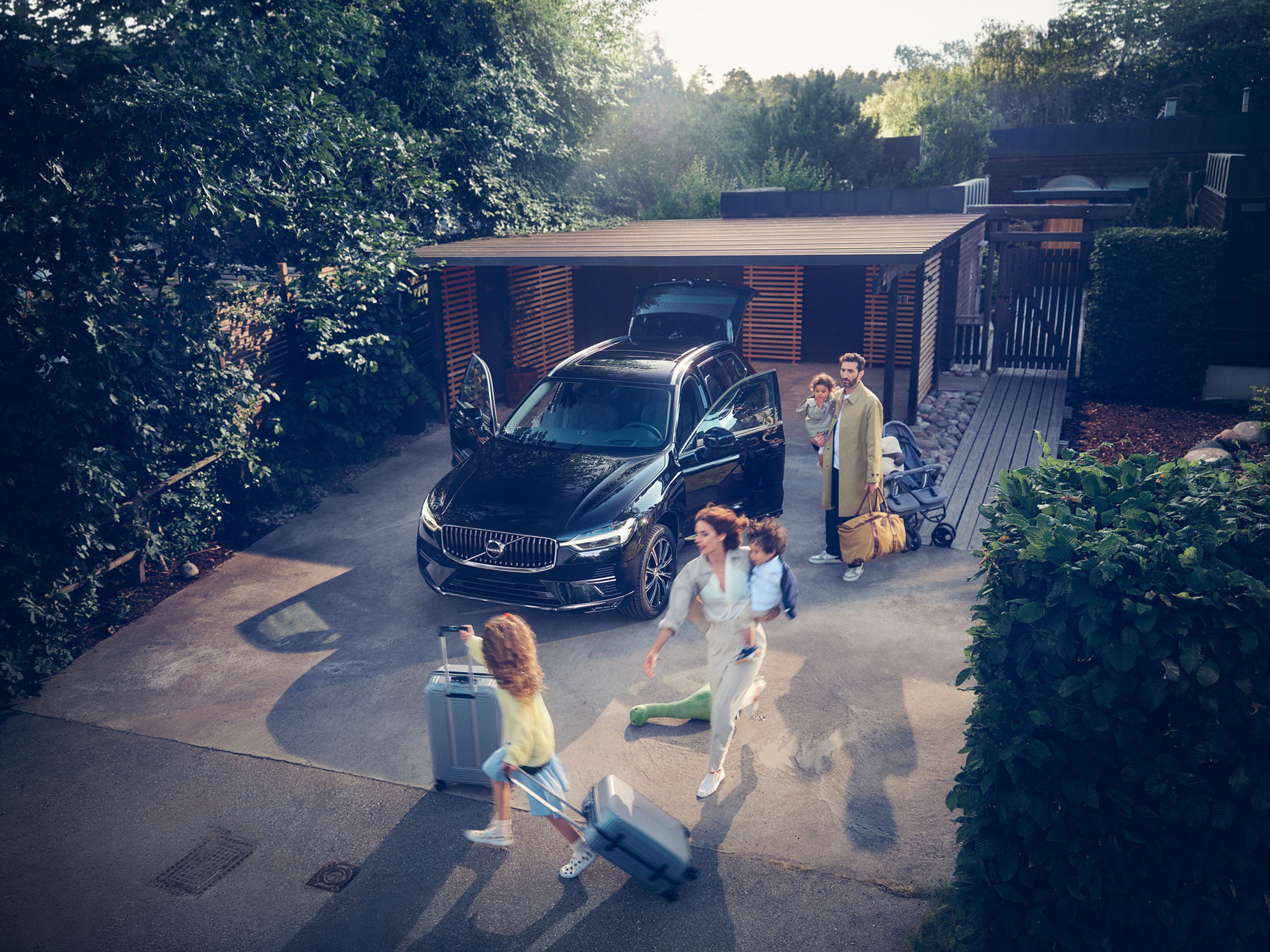 Volvo met gezin