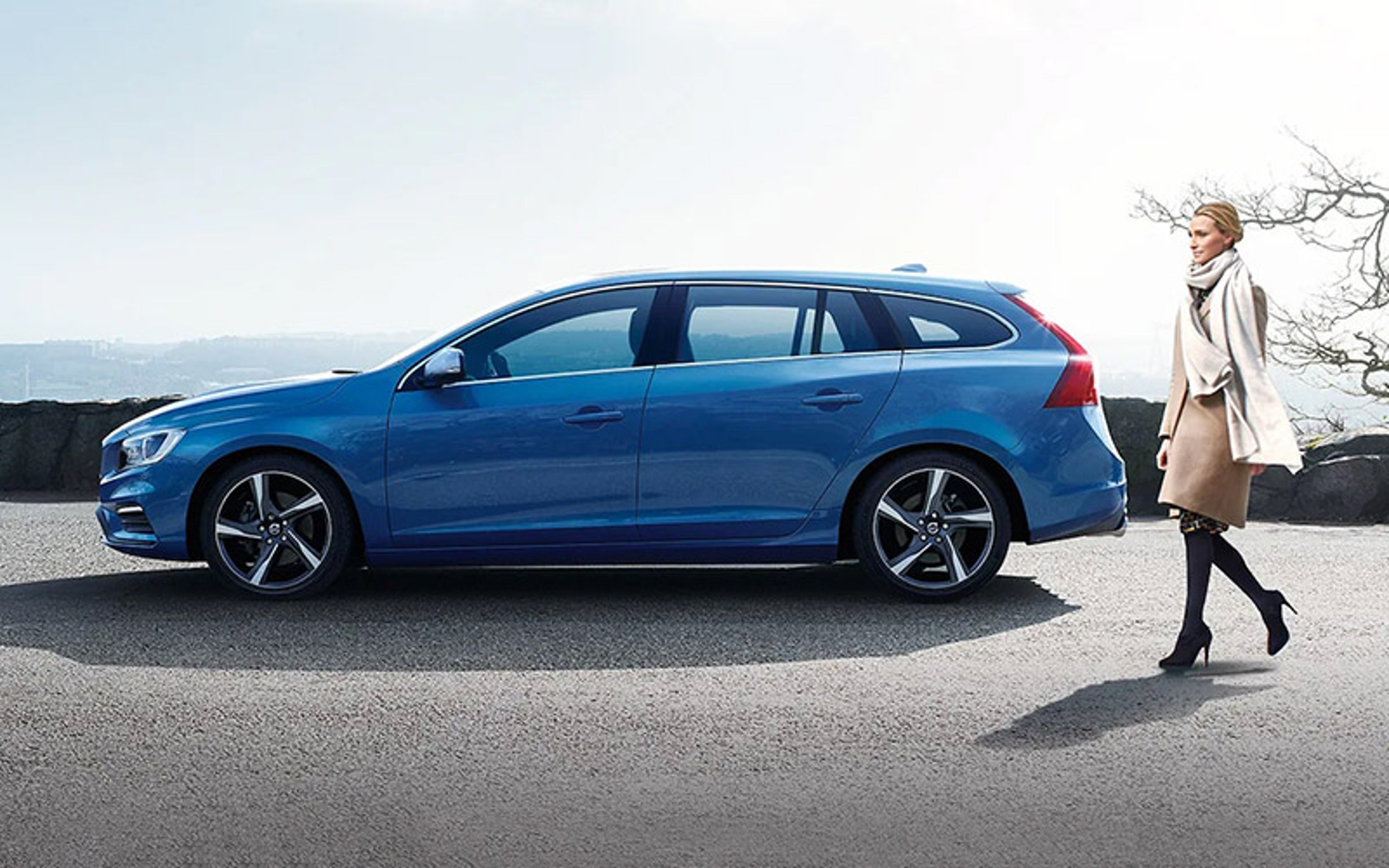 車とその横を歩く女性