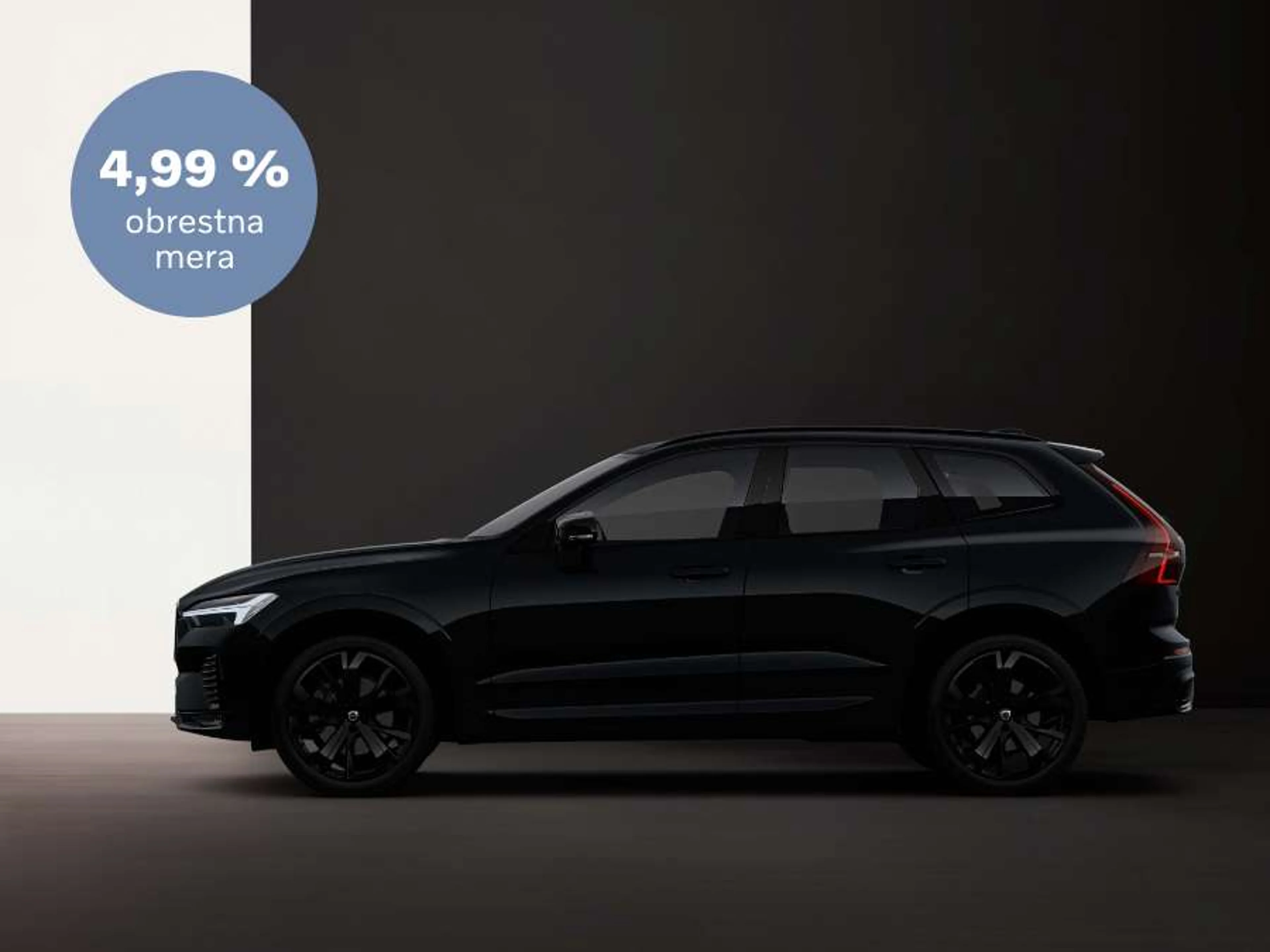 Volvo XC60 Black Edition s promocijsko obrestno mero 4,99 %.