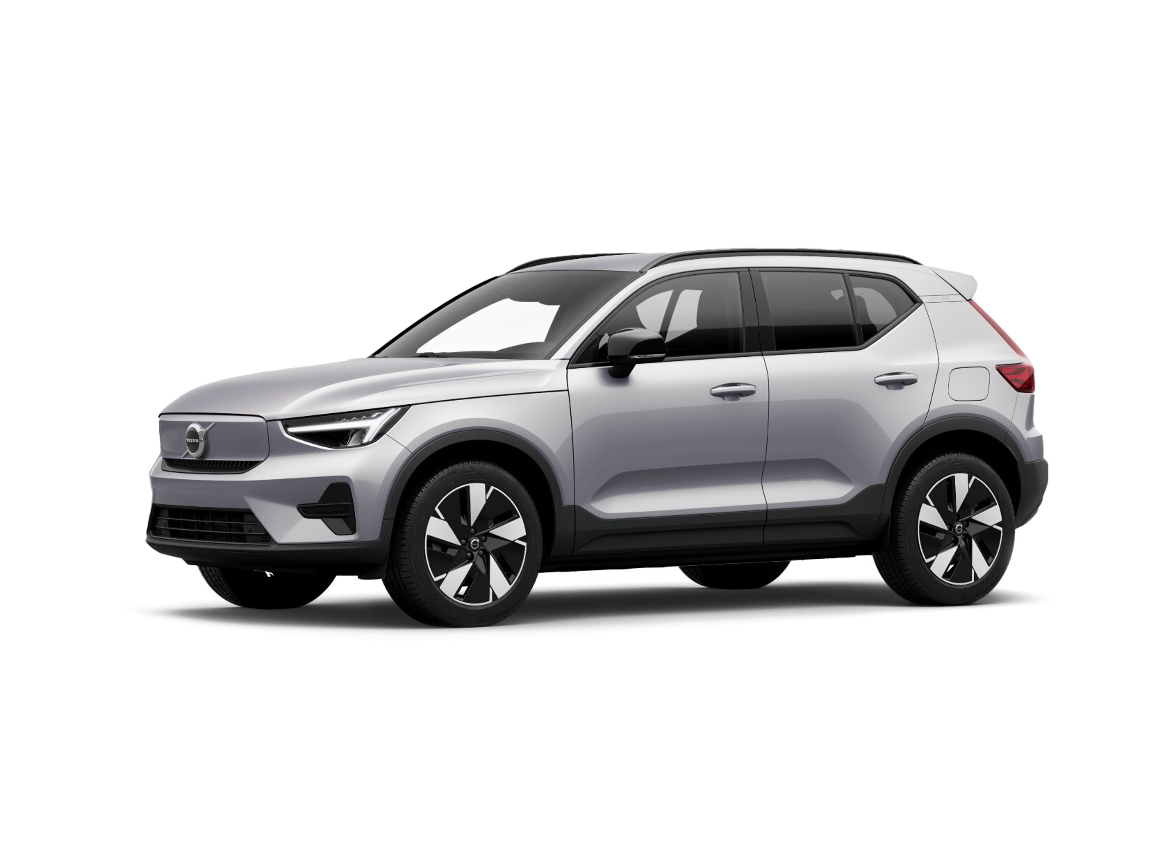 A side profile view of the fully electric Volvo XC40.