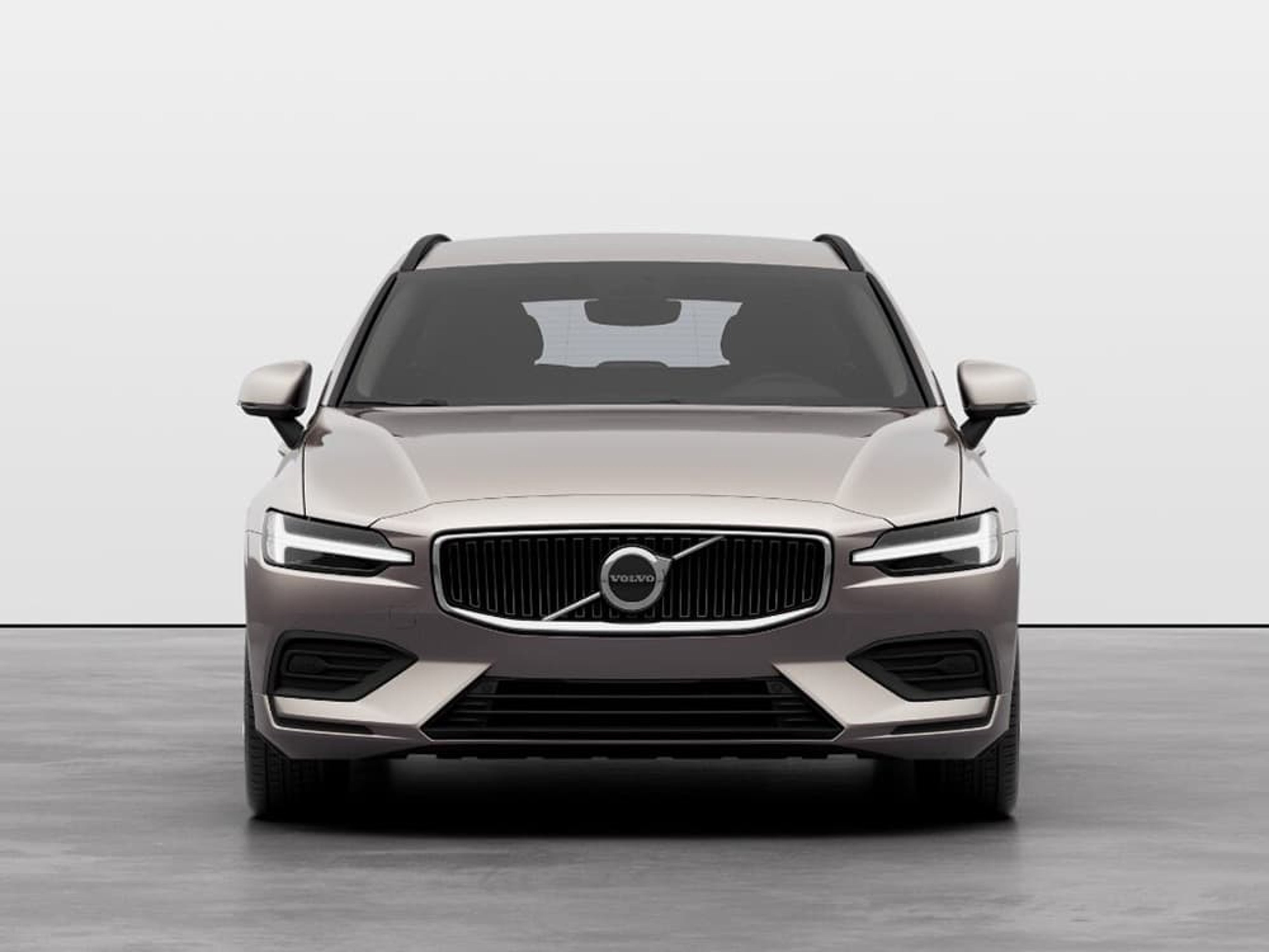 Vue de face de la Volvo V60 dans un environnement studio.