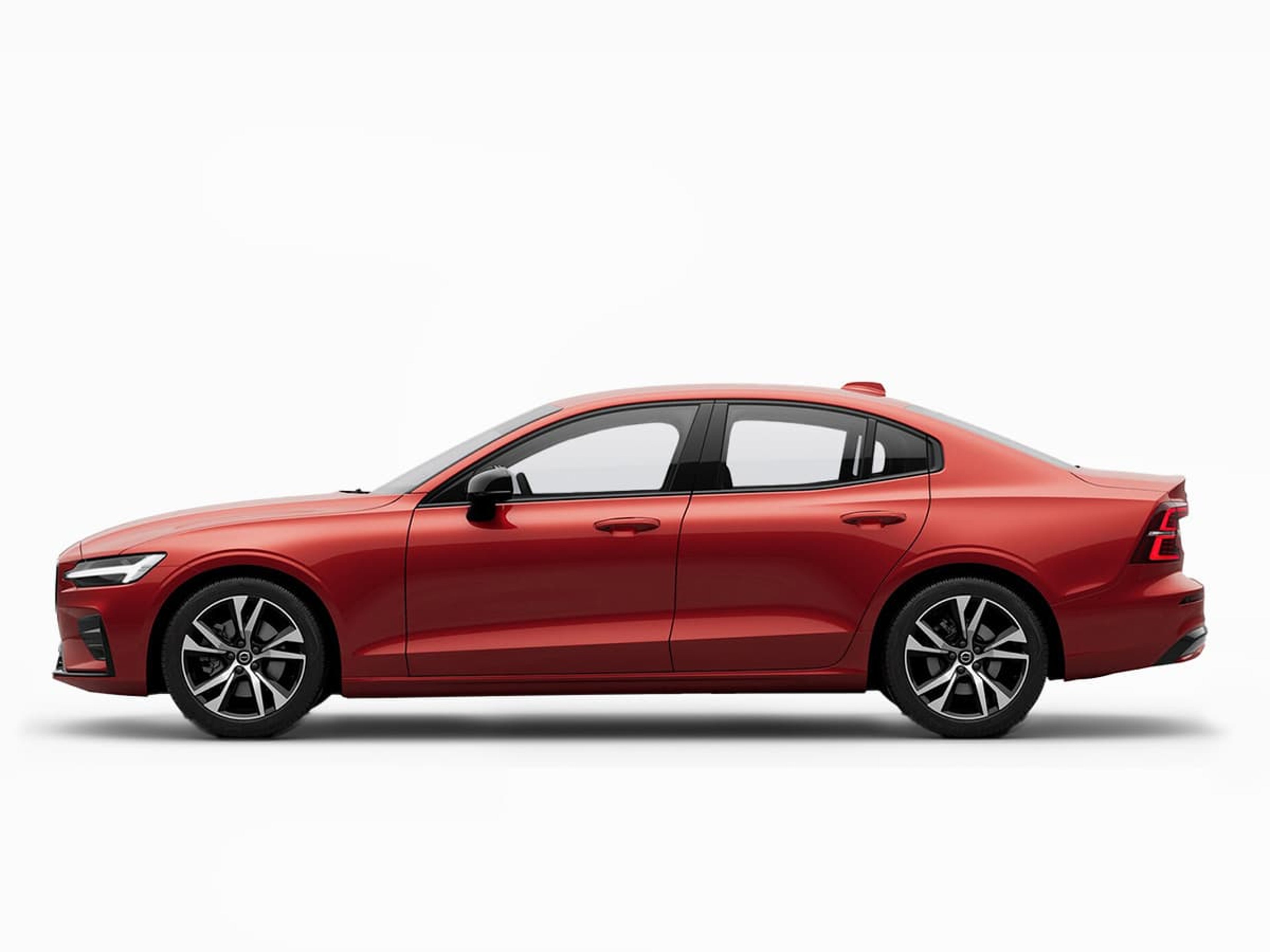 Vue latérale d'une voiture d'occasion Volvo S60.