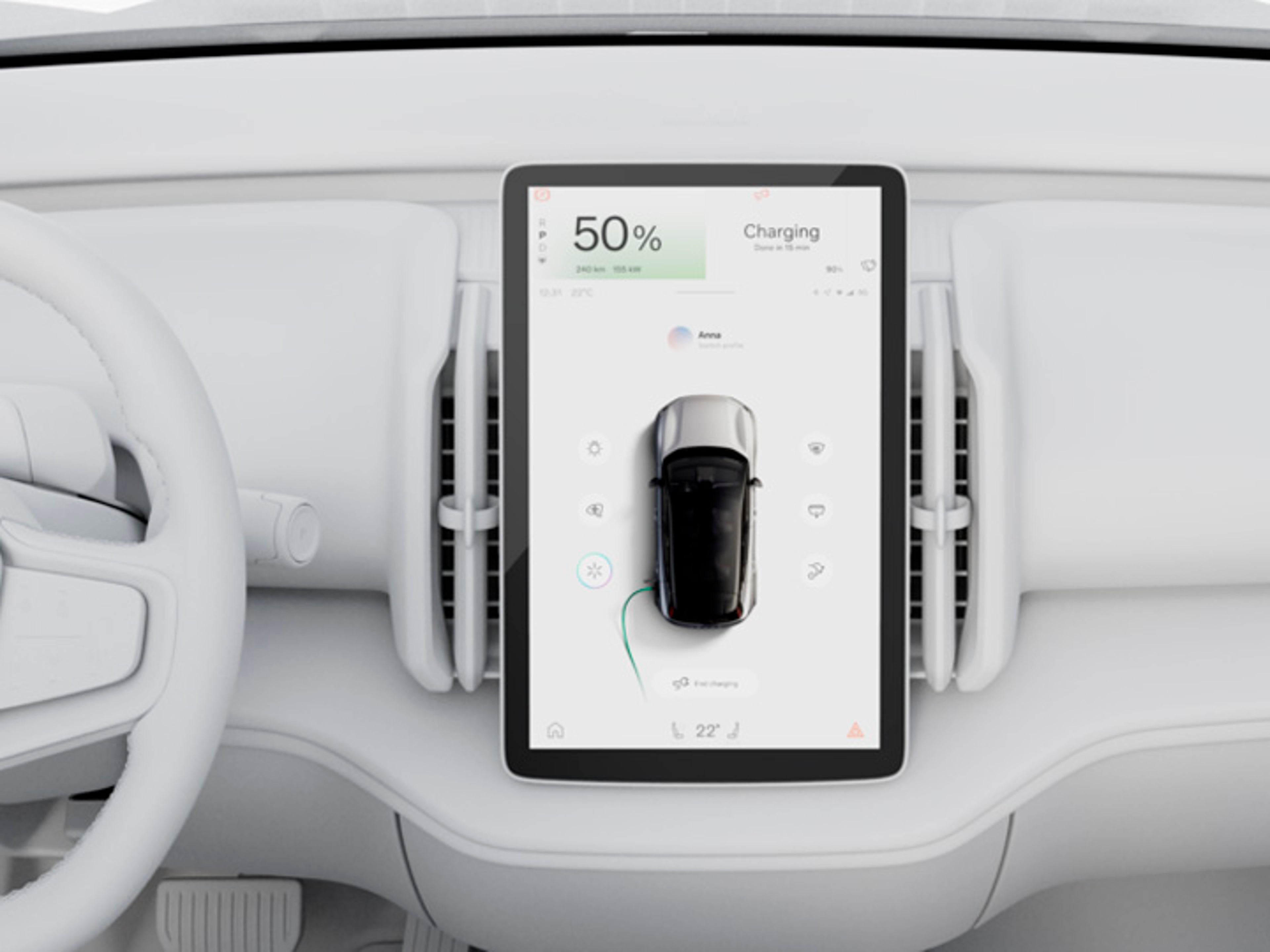 Consola central Volvo EX30