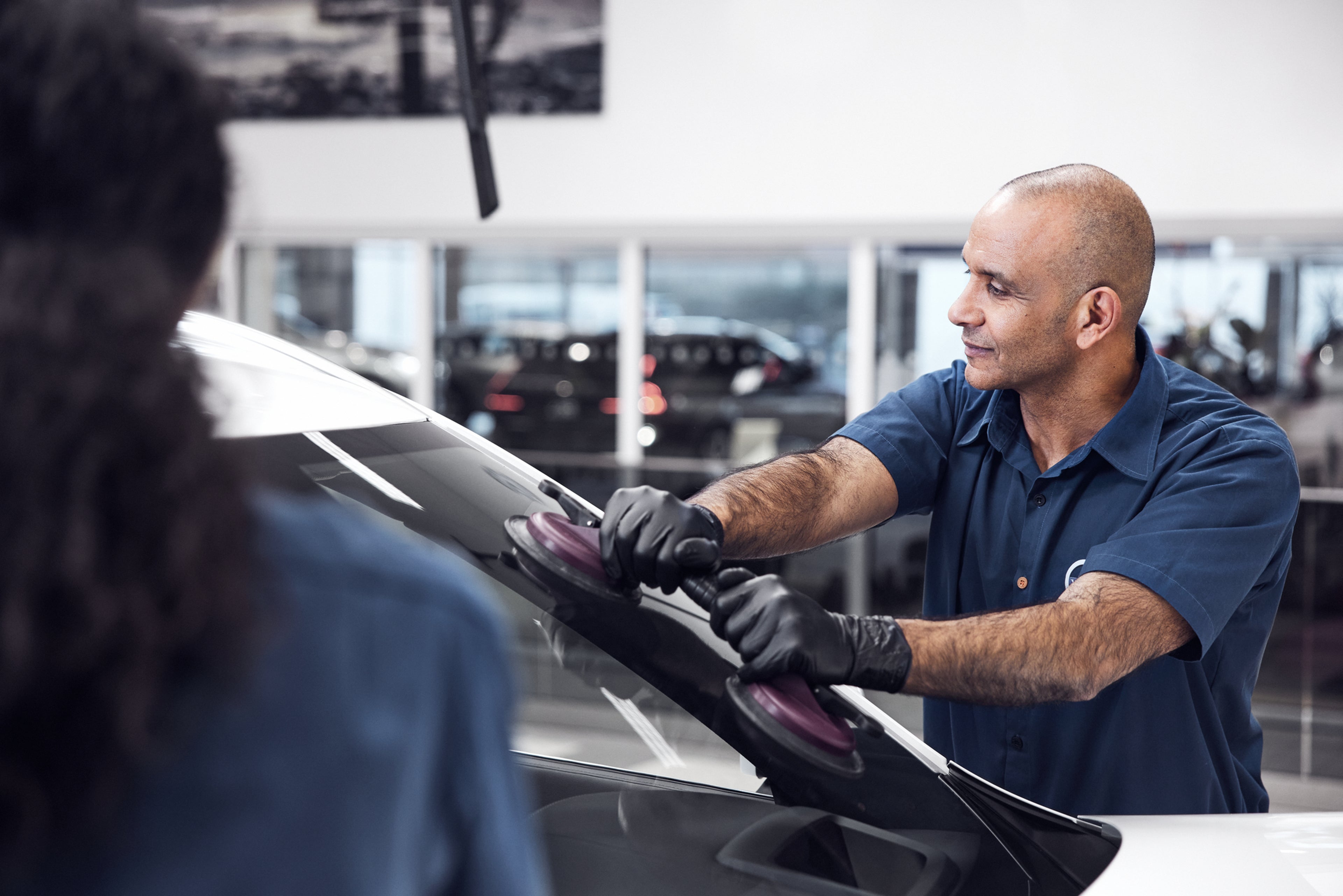 Monteur aan het werk