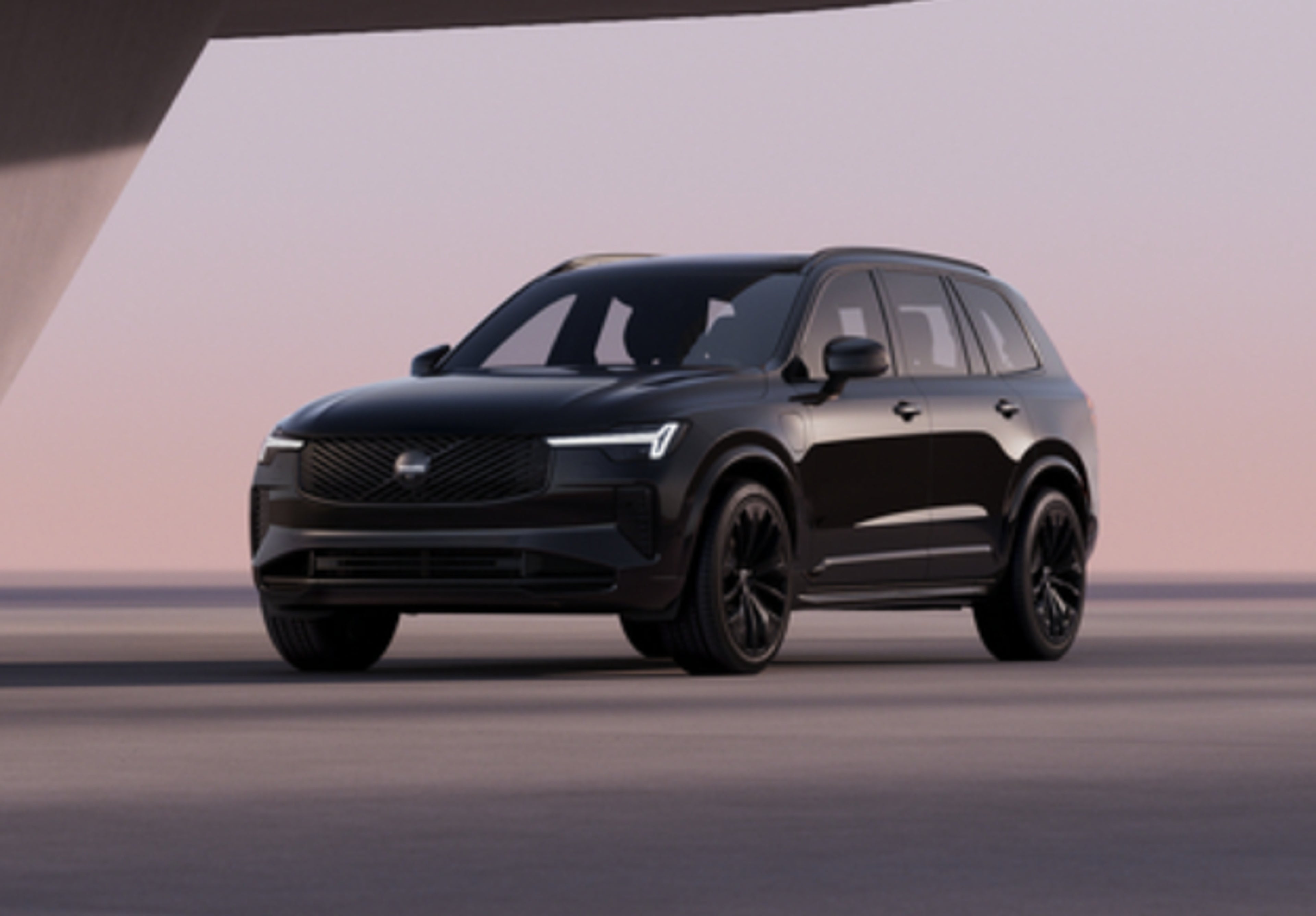 XC90 Black Edition szemből.