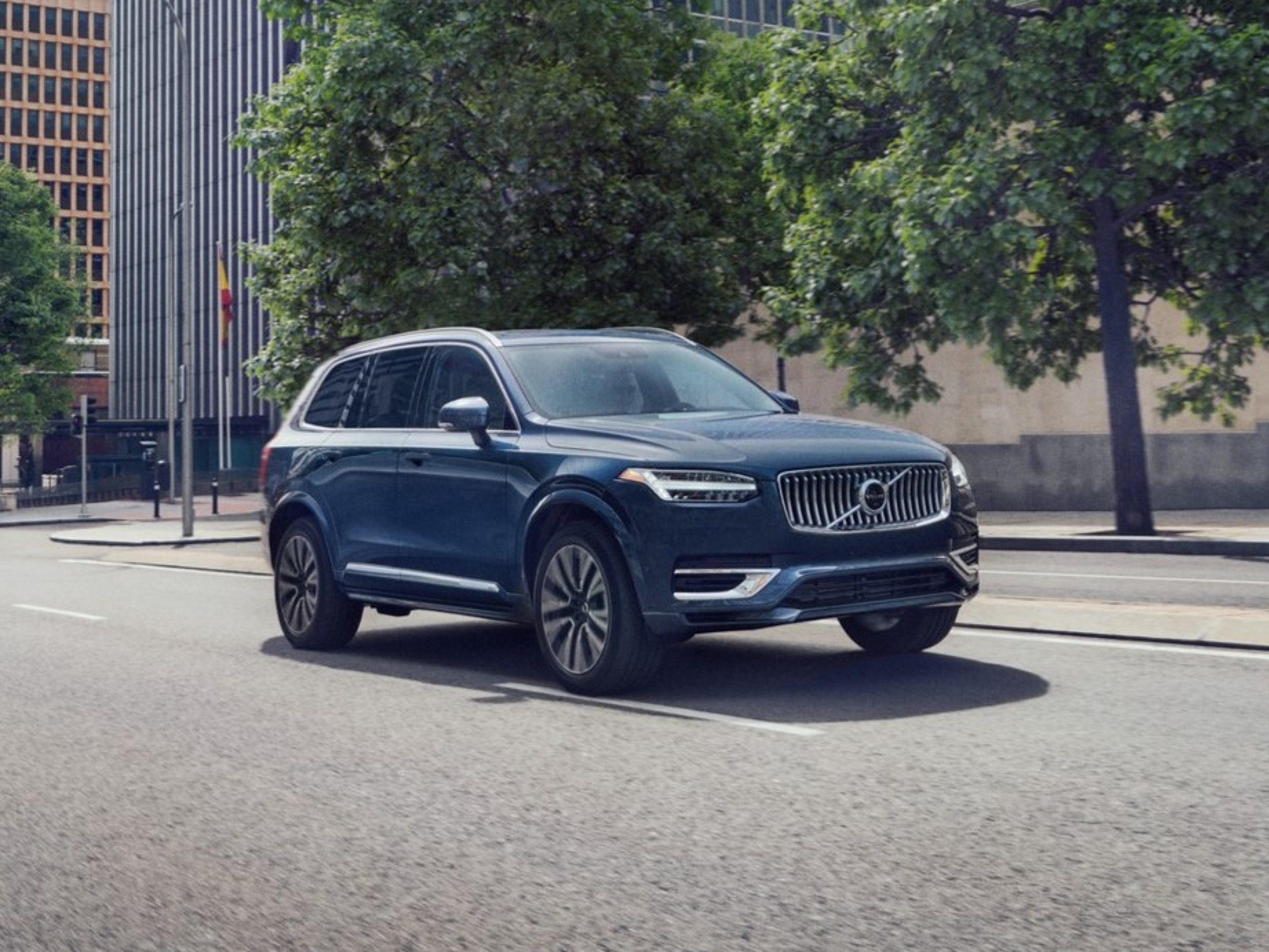 Volvo XC90 driving on open road