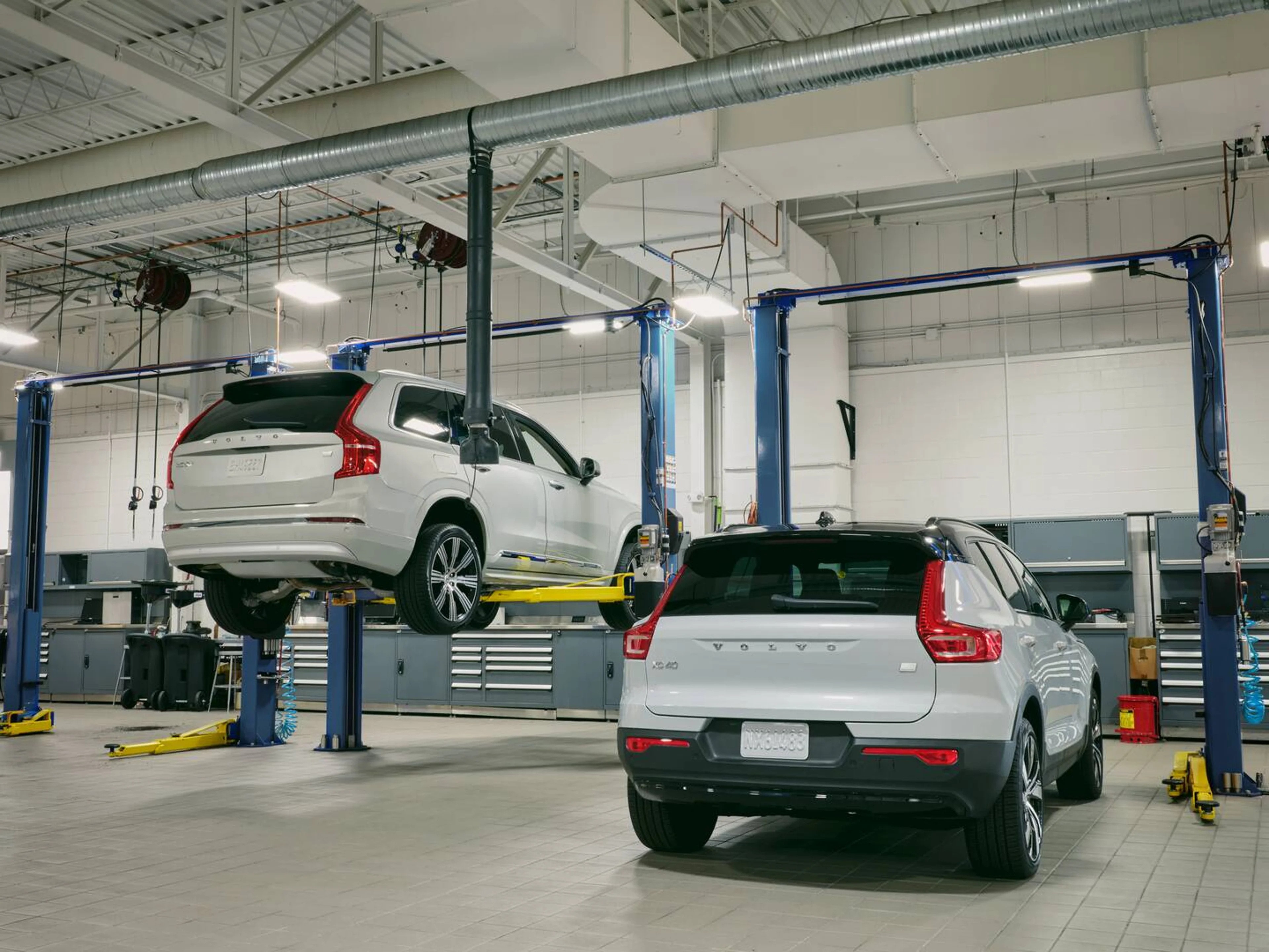 Volvo Cars in a Volvo Repair Center