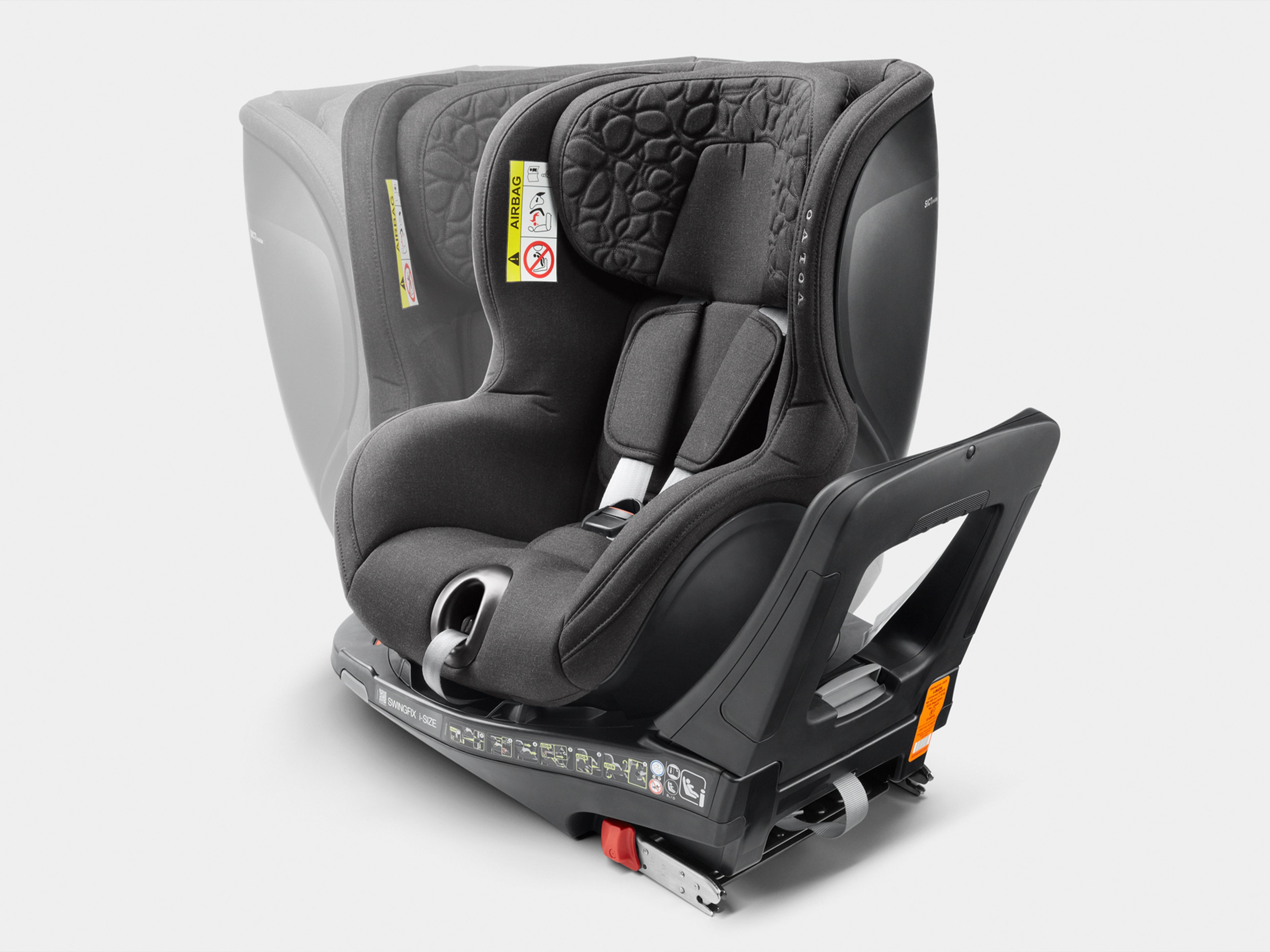 Silla infantil orientada hacia atrás, giratoria