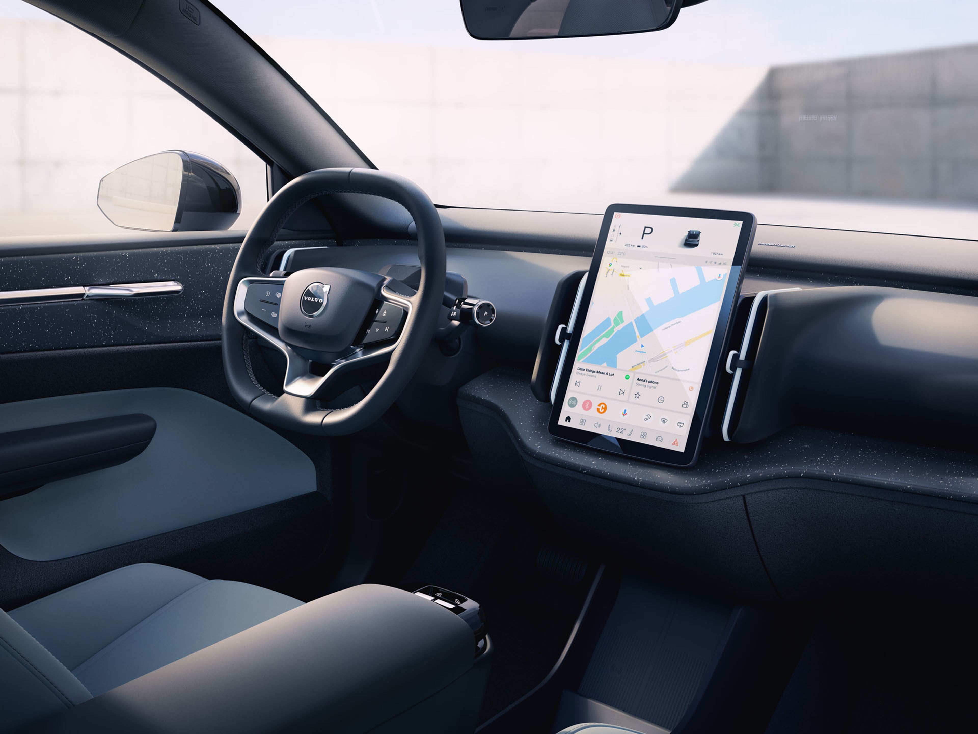 EX30 interior consola central