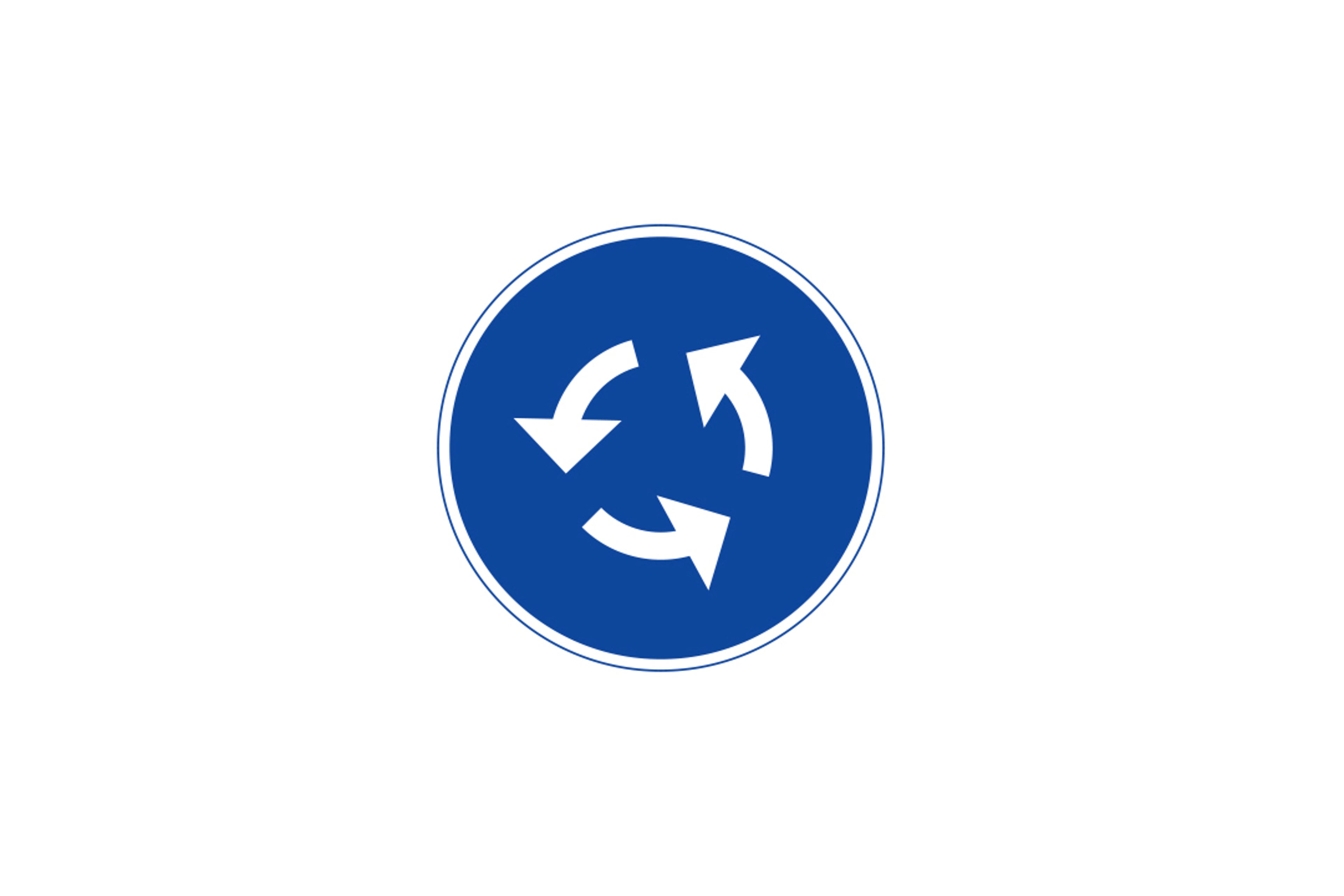 Arrows cycling in roundabout